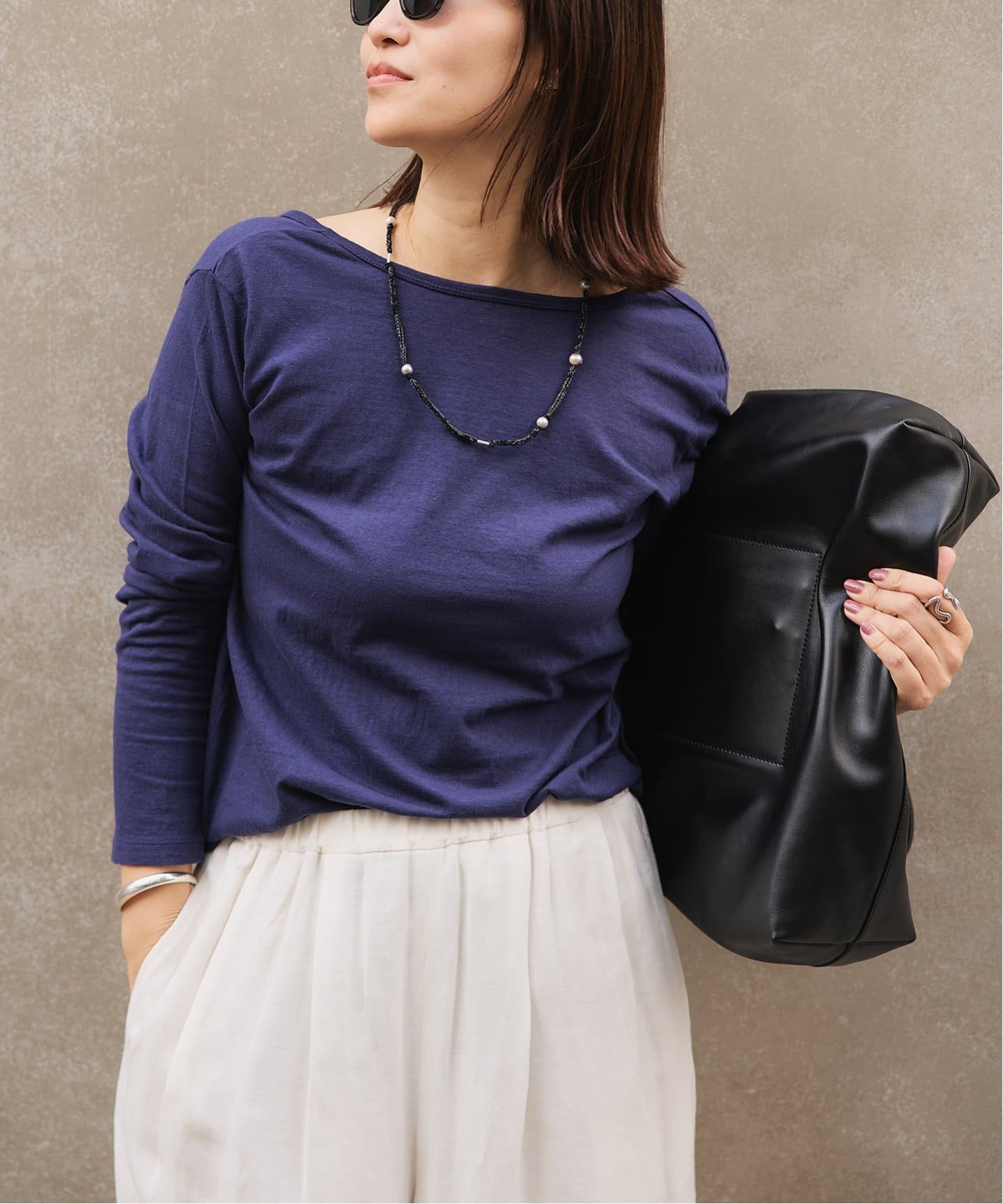 レディース】Raffi Jersey Back Open Tee | INSCRIRE(アンス