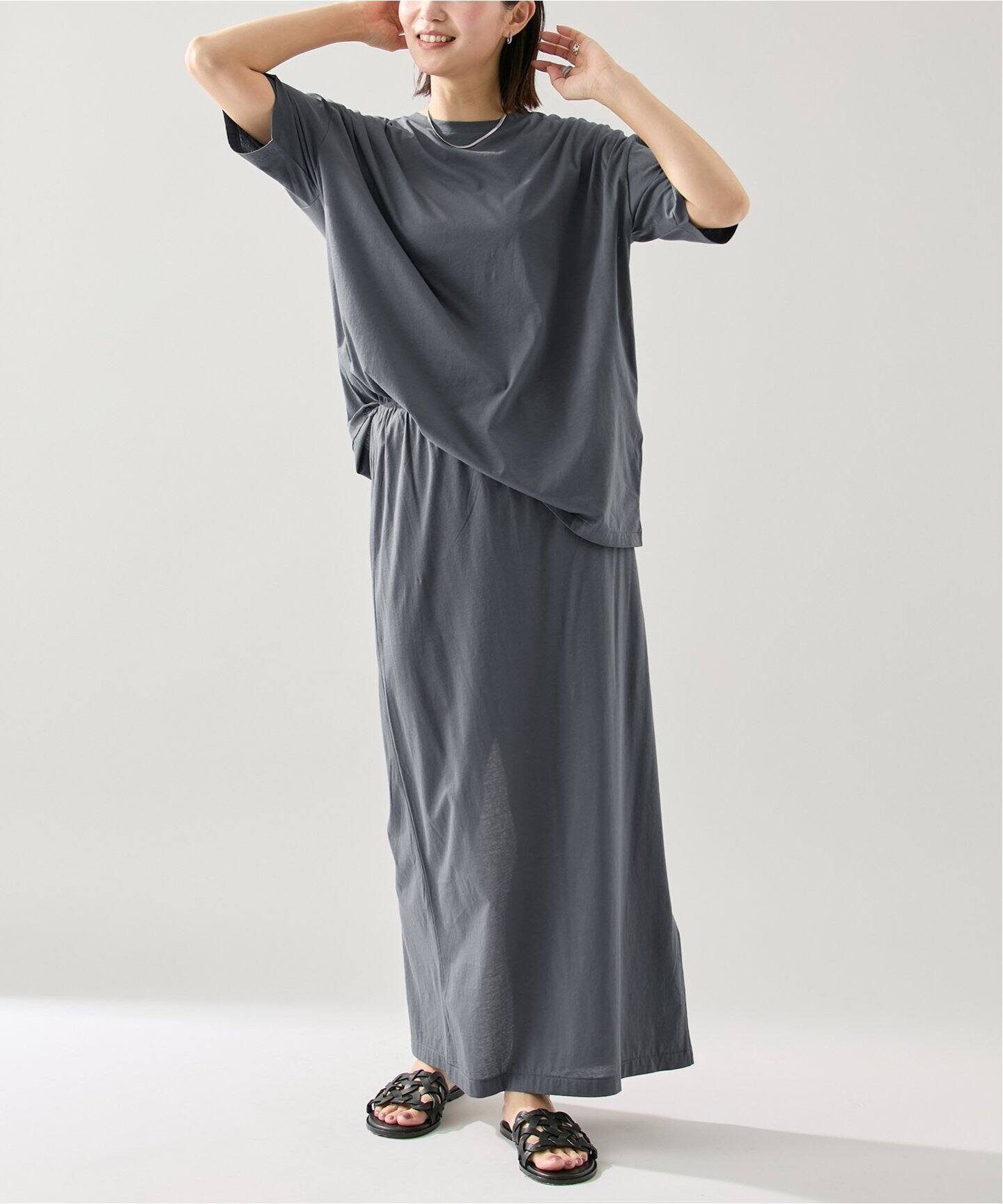 INSCRIRE アンスクリア LightJerseyT &Long Skirt INSCRIRE スカート 「INSCRIRE /アンスクリア」Light Jersey