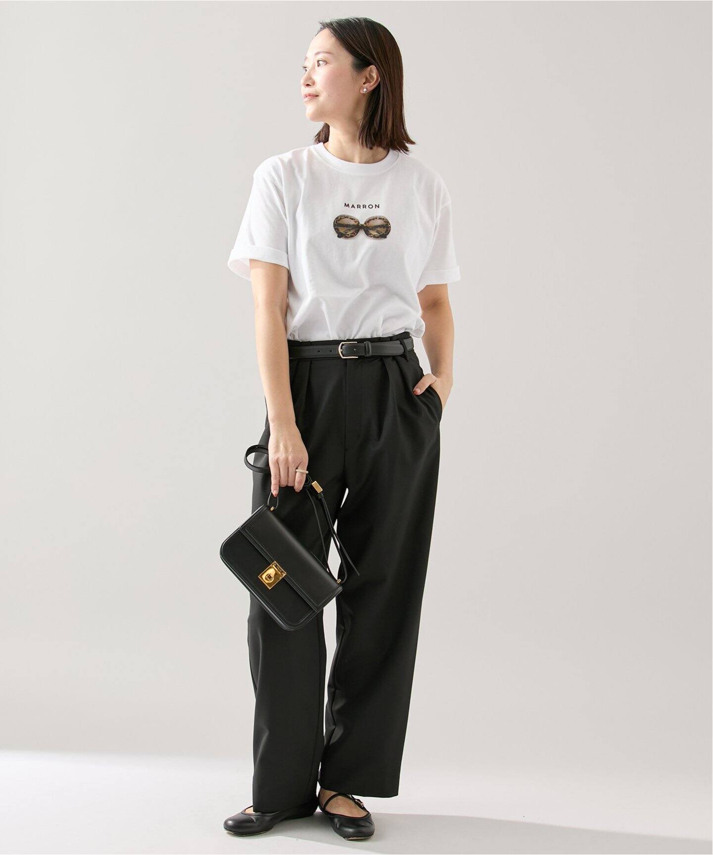 ANGE IN DISGUISE Tシャツ MARRON / NOIR 半袖 ANGE IN DISGUISE アンジインディスガイズ Tシャツ MARRON