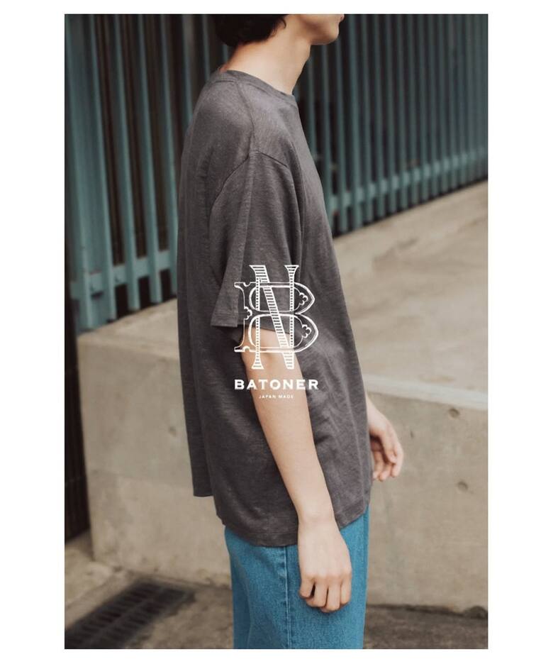 BATONER / バトナー】 NORMANDY LINEN T-SHIRT（Tシャツ／カットソー 