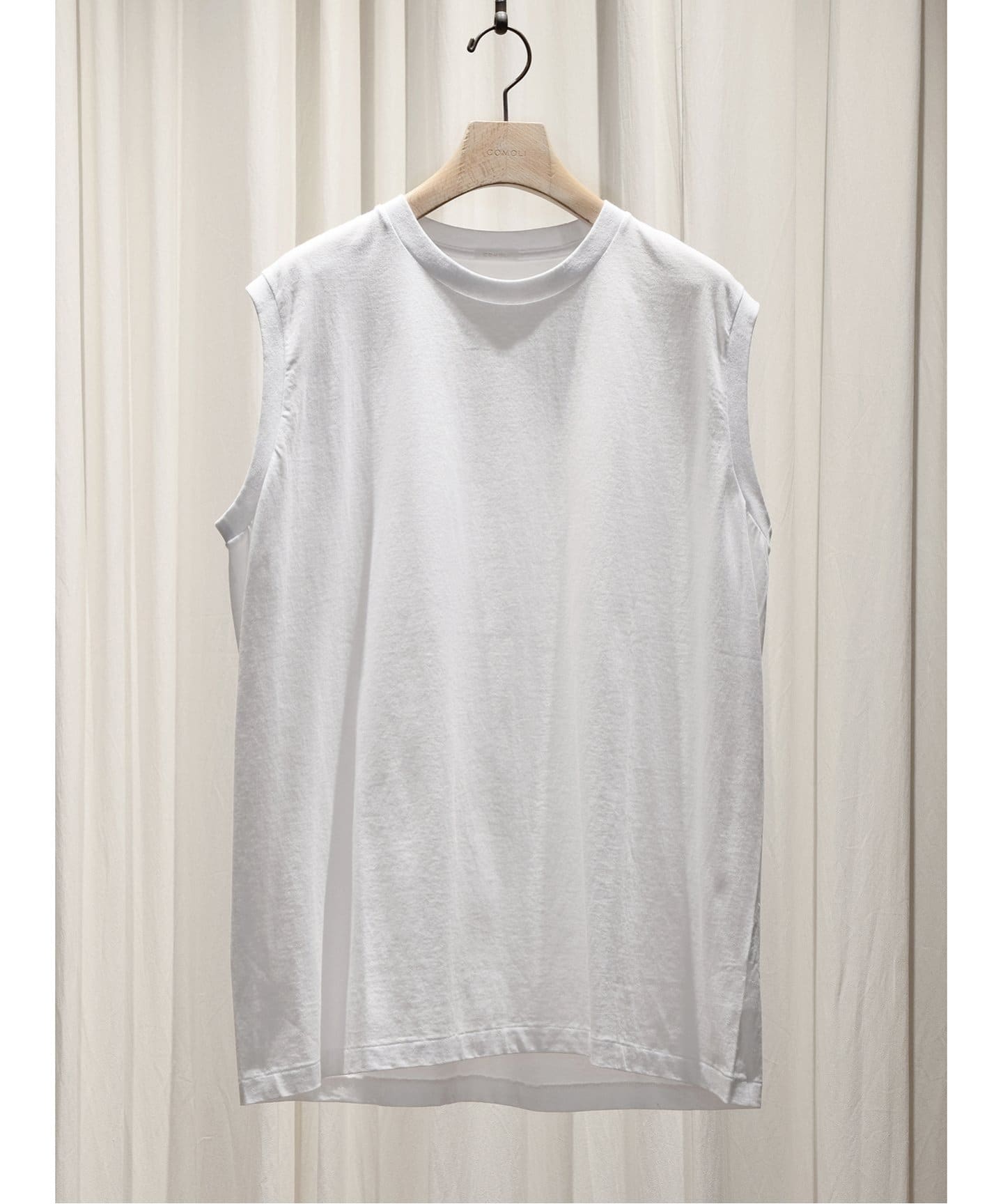 COMOLI (コモリ) コットンジャージ ノースリーブ [WHITE] COMOLI