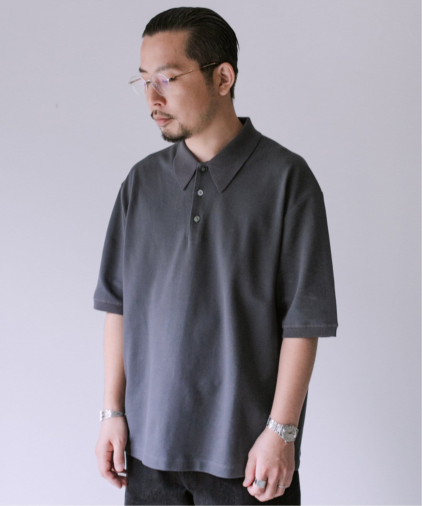L'ECHOPPE レショップ　 【LE / エルイー】 SEED STITCH LE / エルイー】 SEED STITCH（ポロシャツ）｜L'ECHOPPE（レ