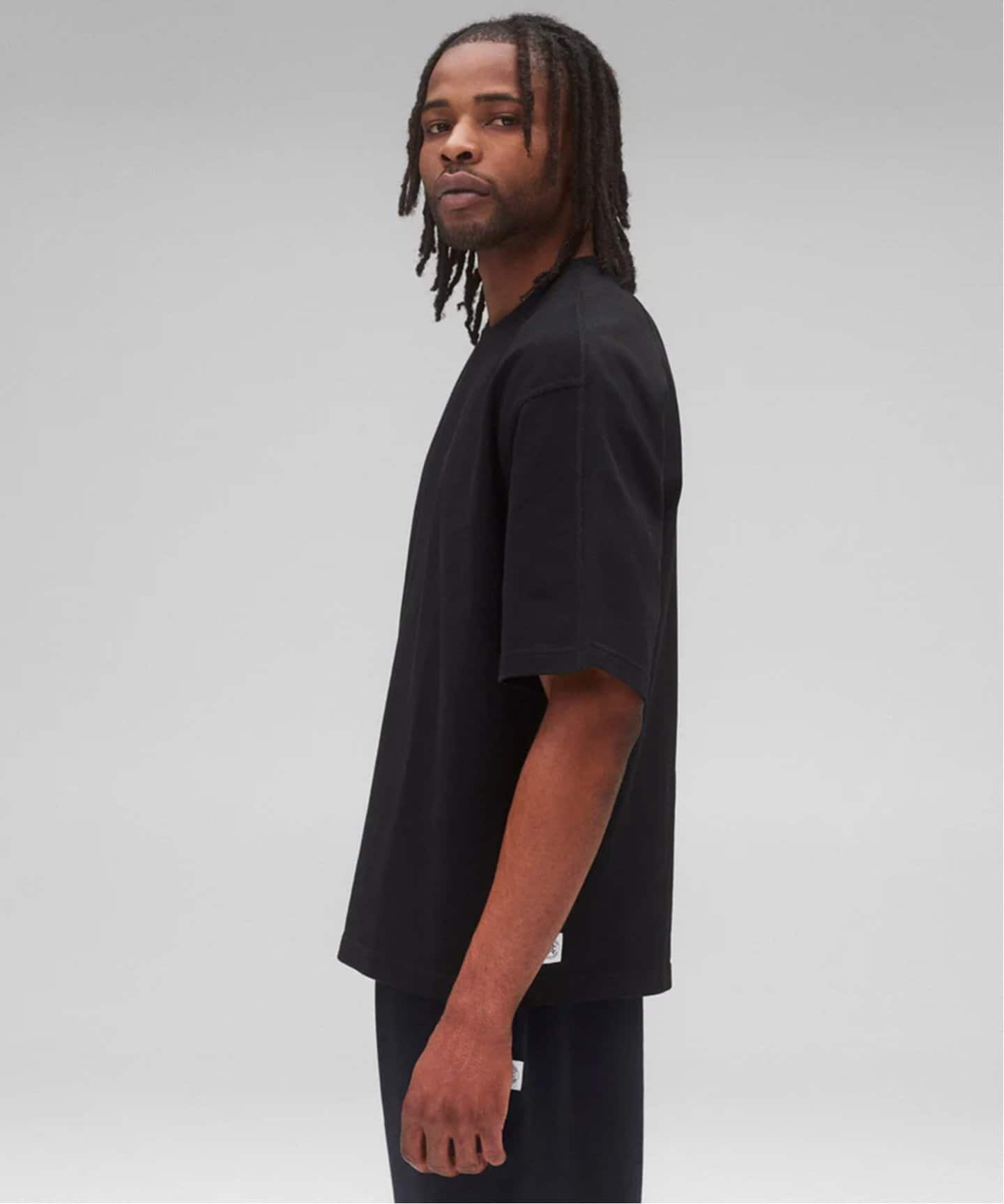 RAIVE ♥ Shirring Lace T-Shirt / 追跡付 RAYON SATIN LONG SHIRT WITH SIDE SLITS(XS Black): Vintage