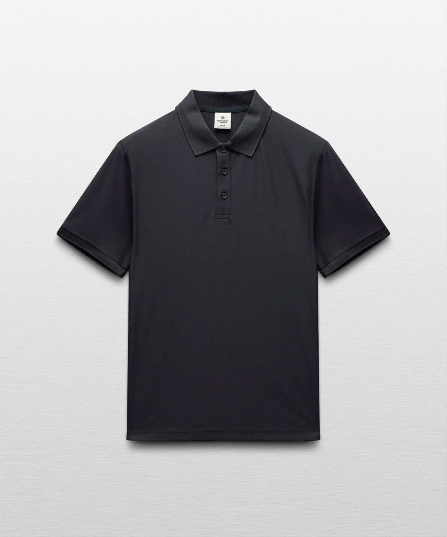 REIGNING CHAMP ポロシャツ 黒 RC_1316_H_Black_Solotex_Polo10