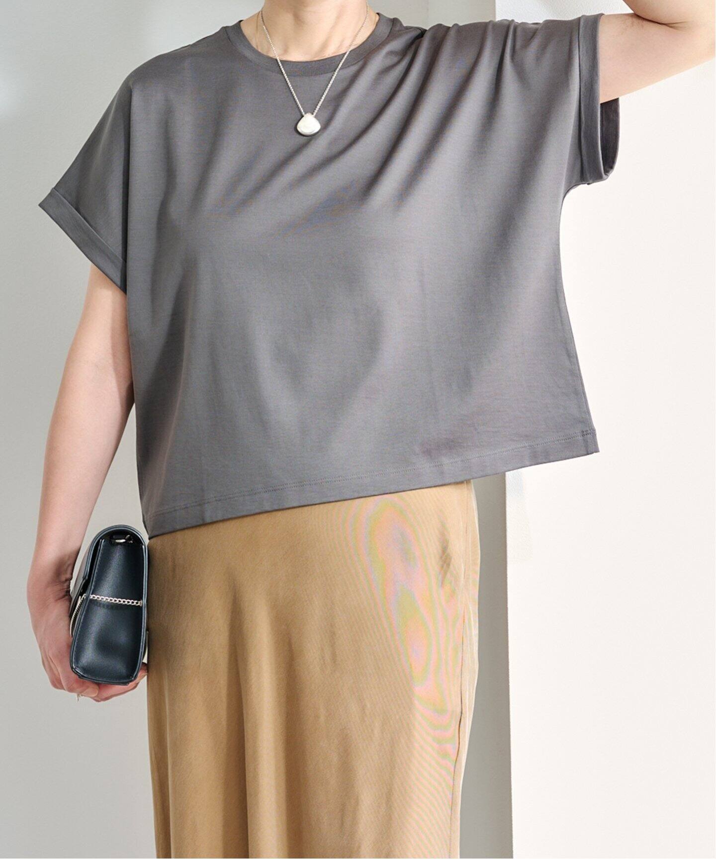 handvaerk 60/2 CREW NECK WIDE T-SHIRTピンク handvaerk tシャツ | 60/2 クルーネック ワイドTシャツ SOLID