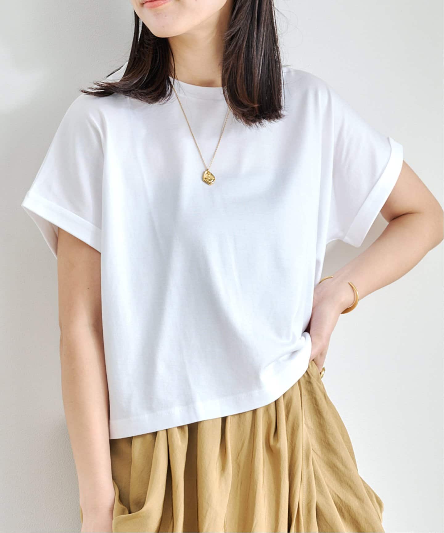 handvaerk 60/2 CREW NECK WIDE T-SHIRTピンク handvaerk tシャツ | 60/2 クルーネック ワイドTシャツ SOLID