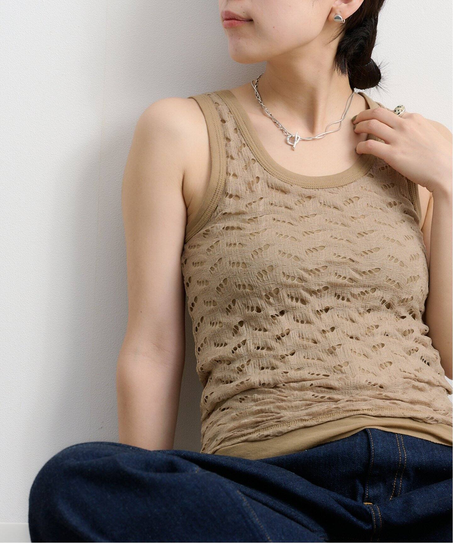 TODAYFUL Jacquard Sheer Tanktop 12510601（タンクトップ）｜BOICE 