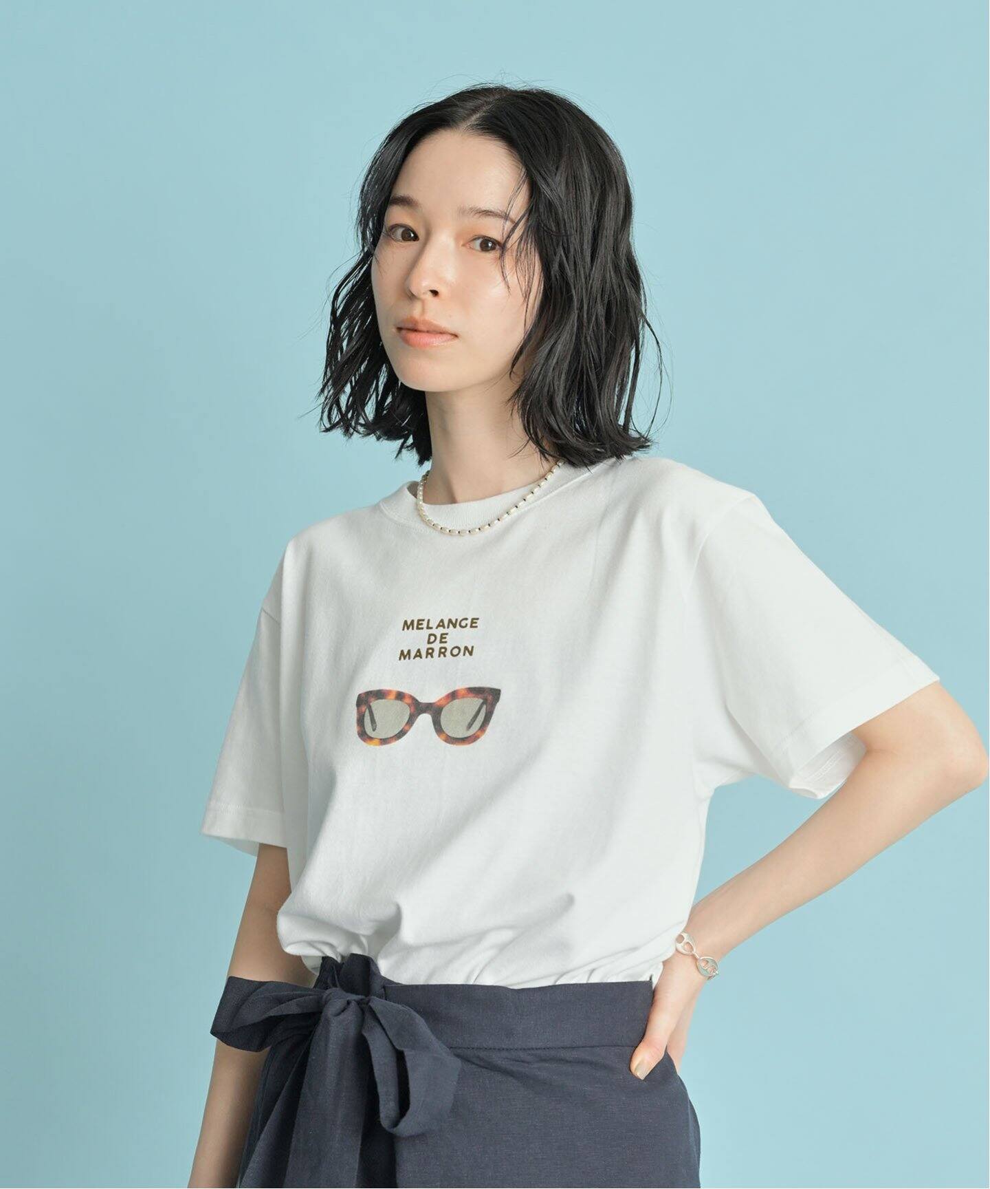 ANGE IN DISGUISE SUNGLASSES PRINT T（Tシャツ／カットソー