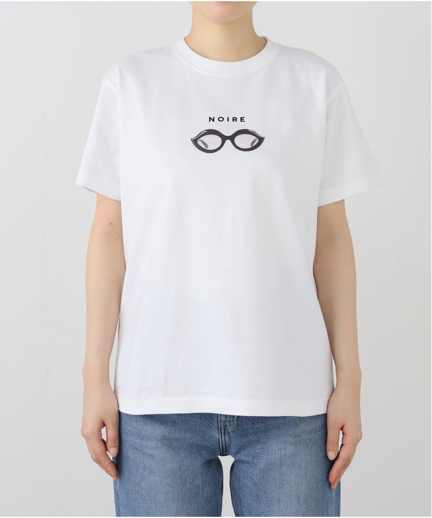 イアパピヨネ【ANGE IN DISGUISE】サングラス柄プリントTシャツ ear PAPILLONNER（イアパピヨネ）の「【ANGE IN DISGUISE】綿100