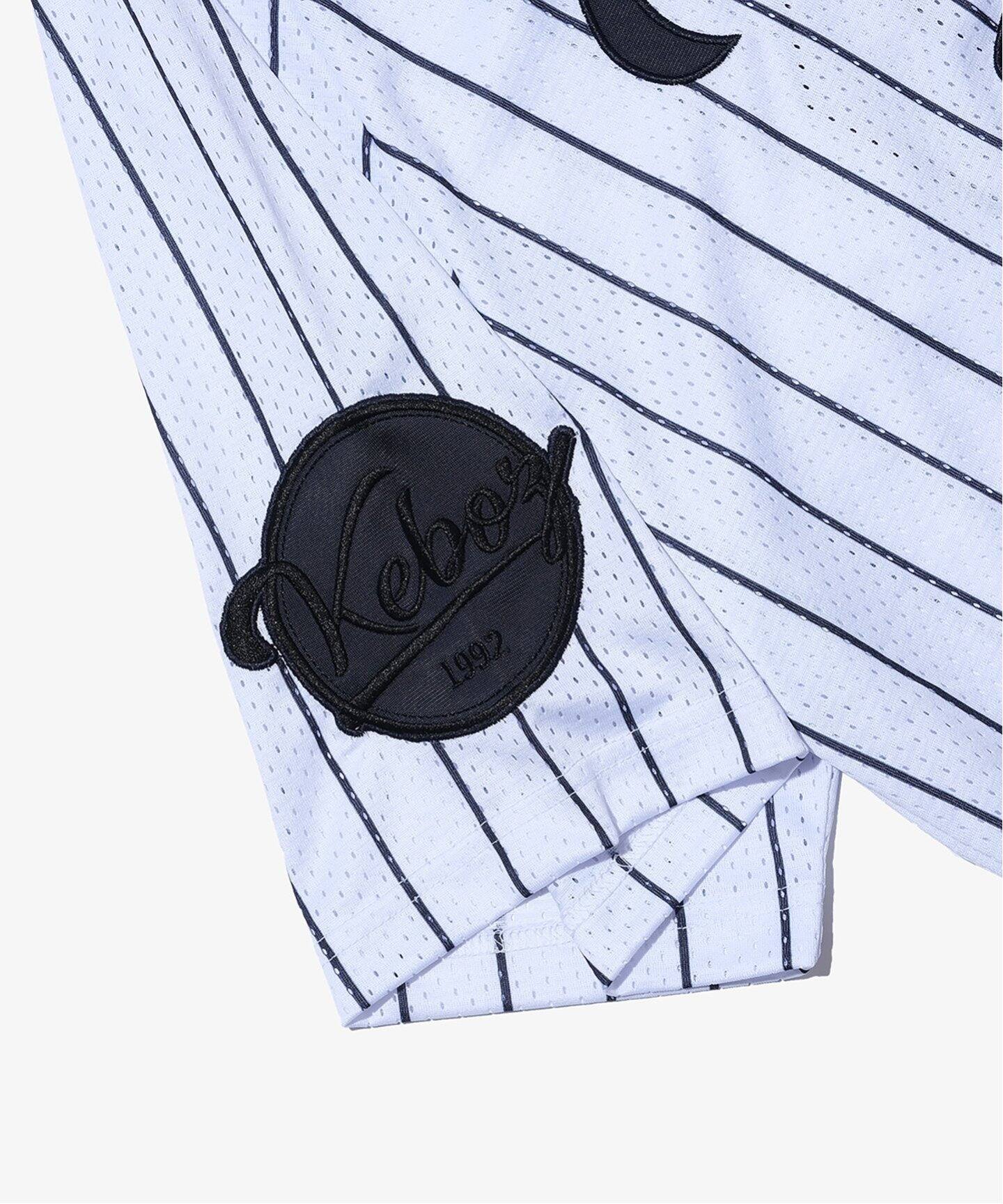 MESH STRIPE BASEBALL JERSEY（その他トップス）｜KEBOZ（ケボズ