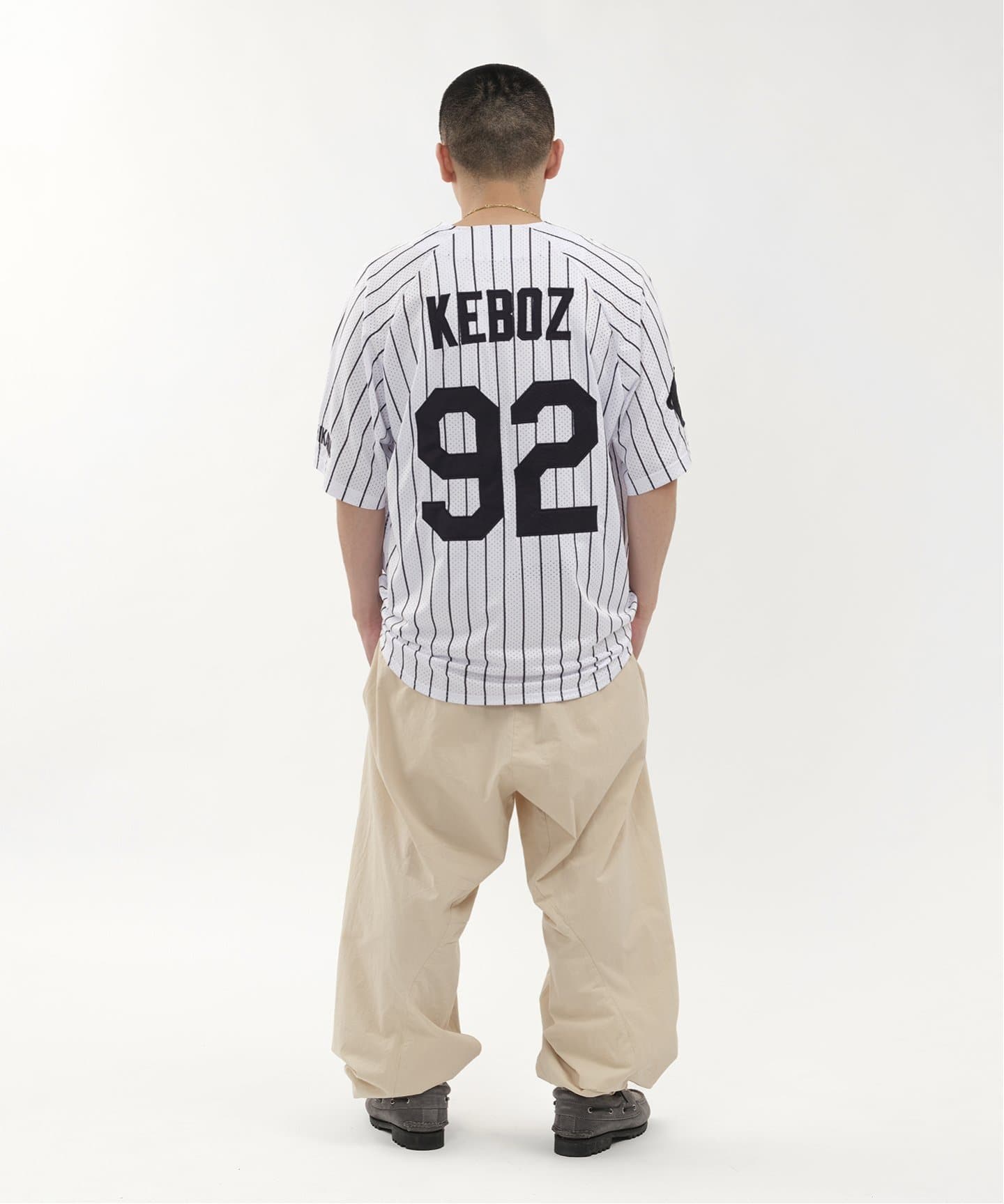 MESH STRIPE BASEBALL JERSEY（その他トップス）｜KEBOZ（ケボズ