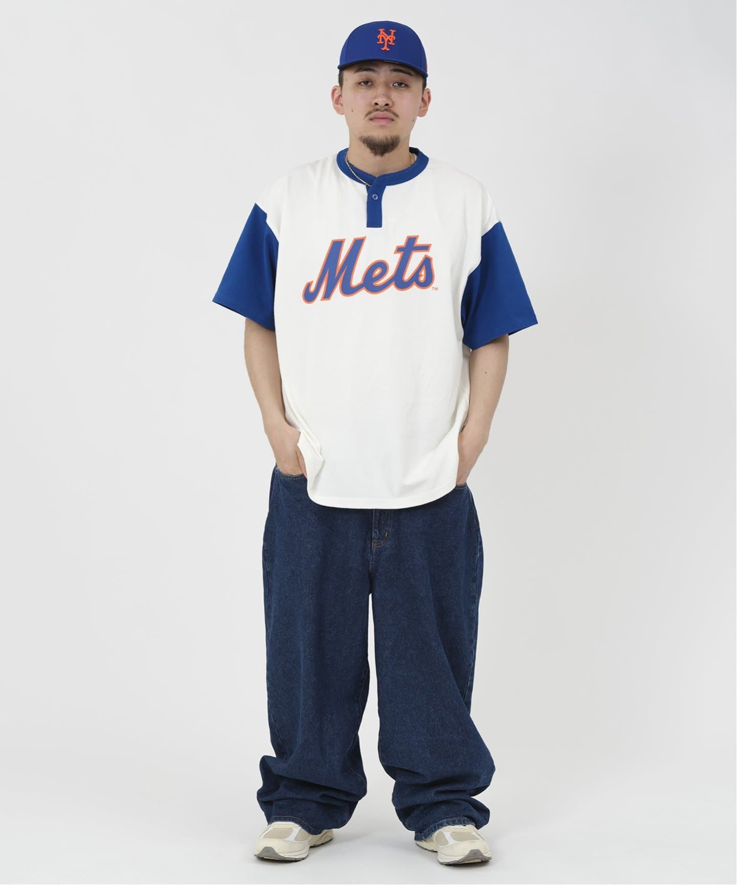 KEBOZ x MLB NEW YORK METS ROUND HEM HENL（その他トップス
