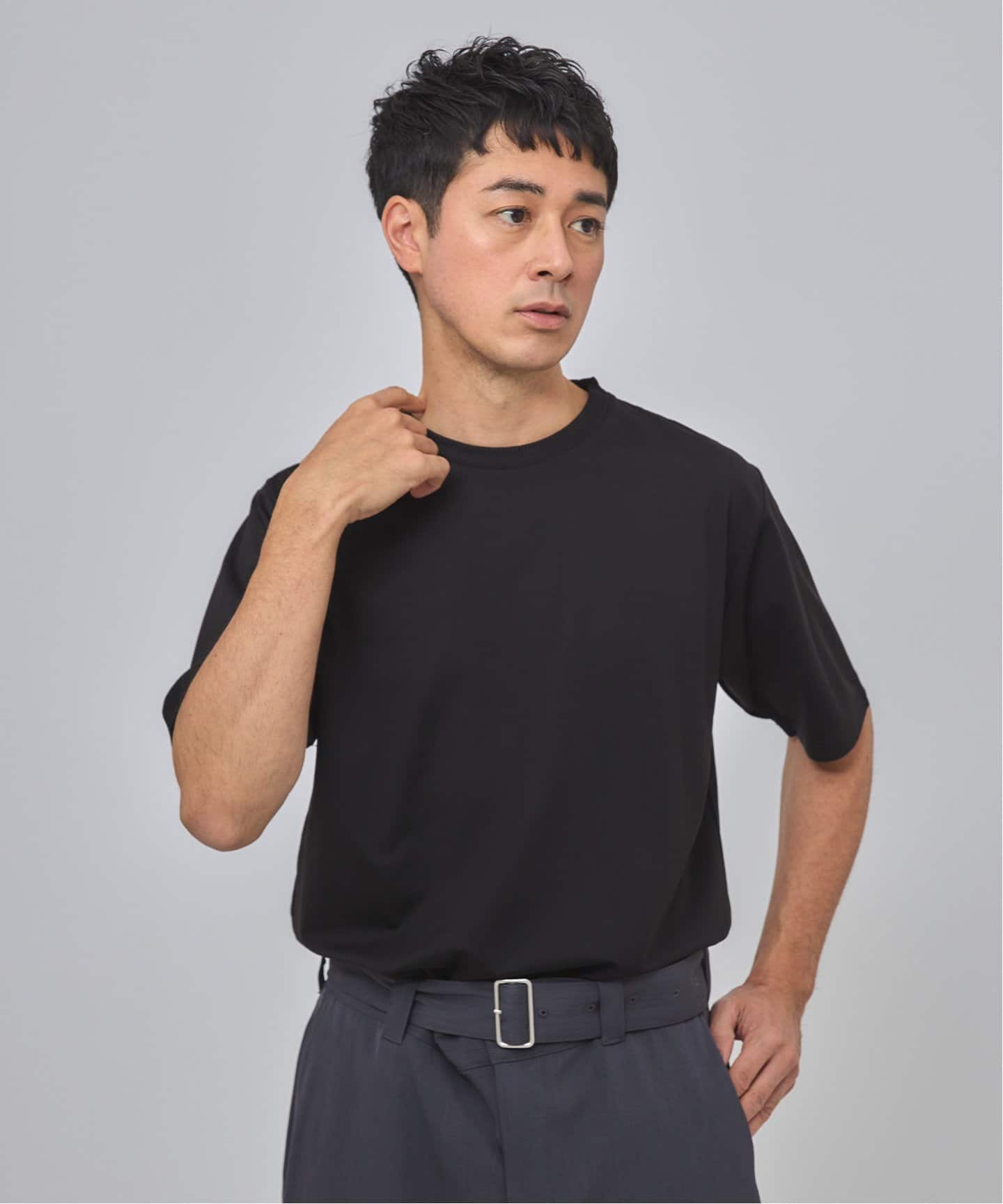 E. SILK MIX JQ NECK Tシャツ（Tシャツ／カットソー）｜EDIFICE