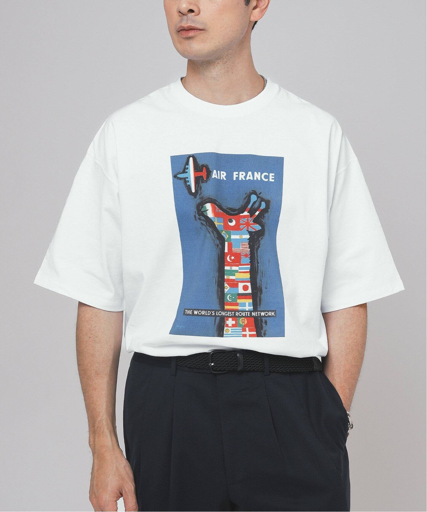 SAVIGNAC サヴィニャック 別注 French Company プリントTシャツ