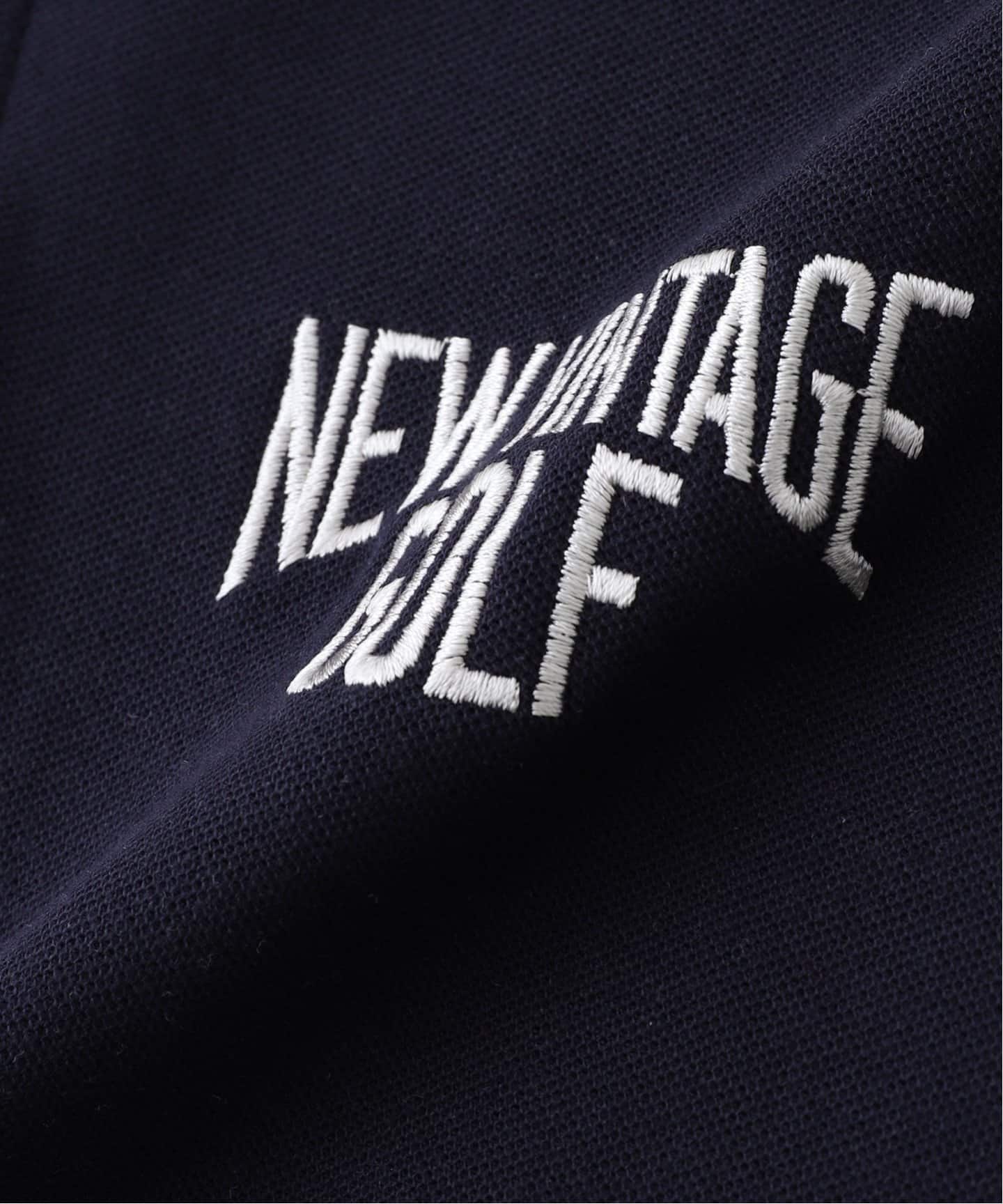 Golfickers New vintage golfポロシャツ ホワイト FRUIT OF THE LOOM×NEW VINTAGE GOLF］エンブロイダリーポロ