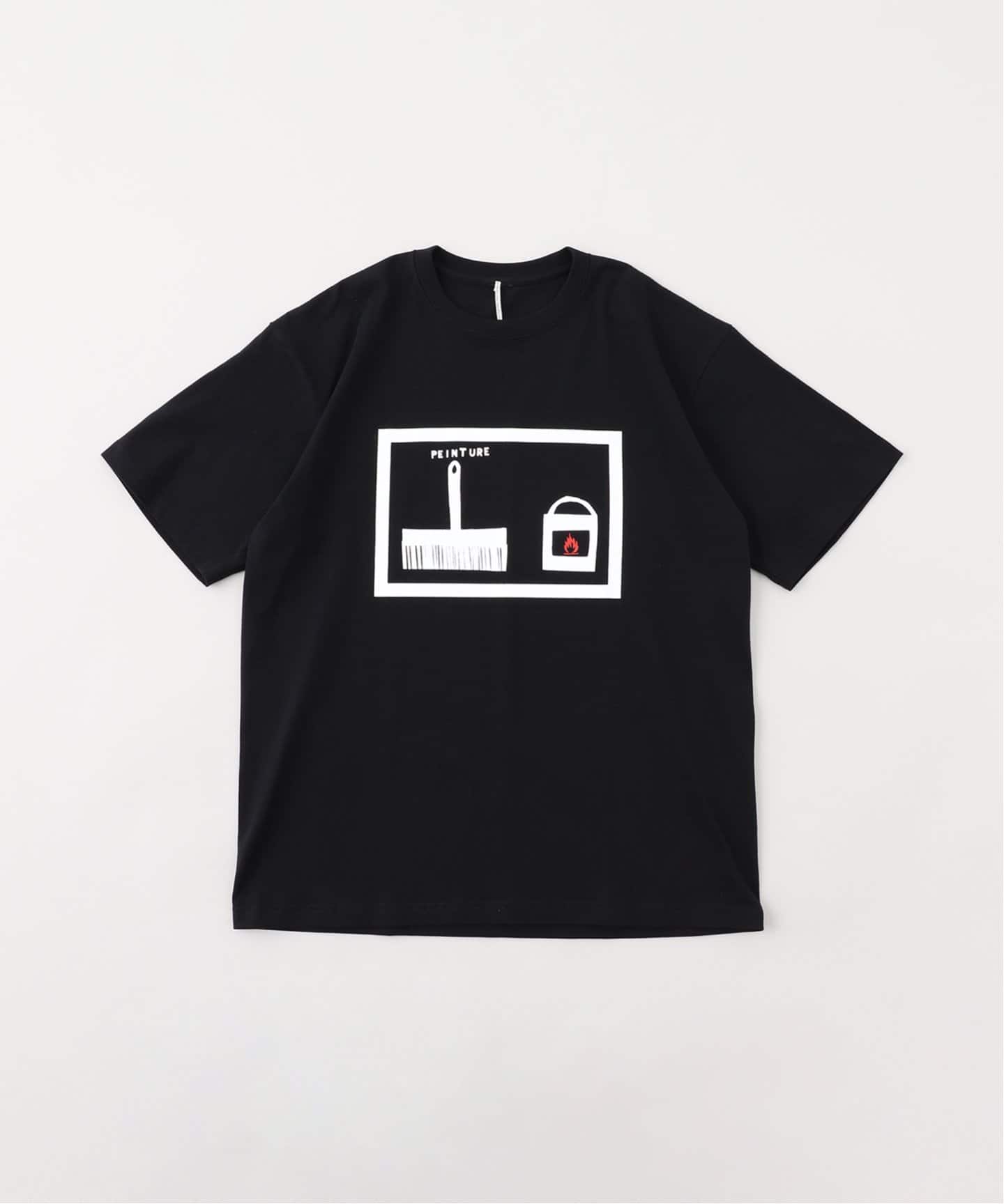 m's braque エムズブラック　Vガゼット　カシミア　半袖ニット　tシャツ m's braque (エムズ ブラック) Printed Tシャツ Peinture（Tシャツ