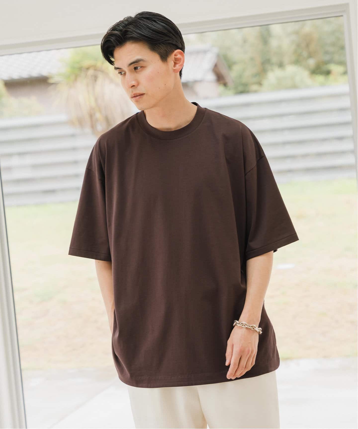 ATON ブラウン パーフェクトショートスリーブTシャツ　美品 SUVIN 60/2 | PERFECT FIT T-SHIRT – ATON | エイトン