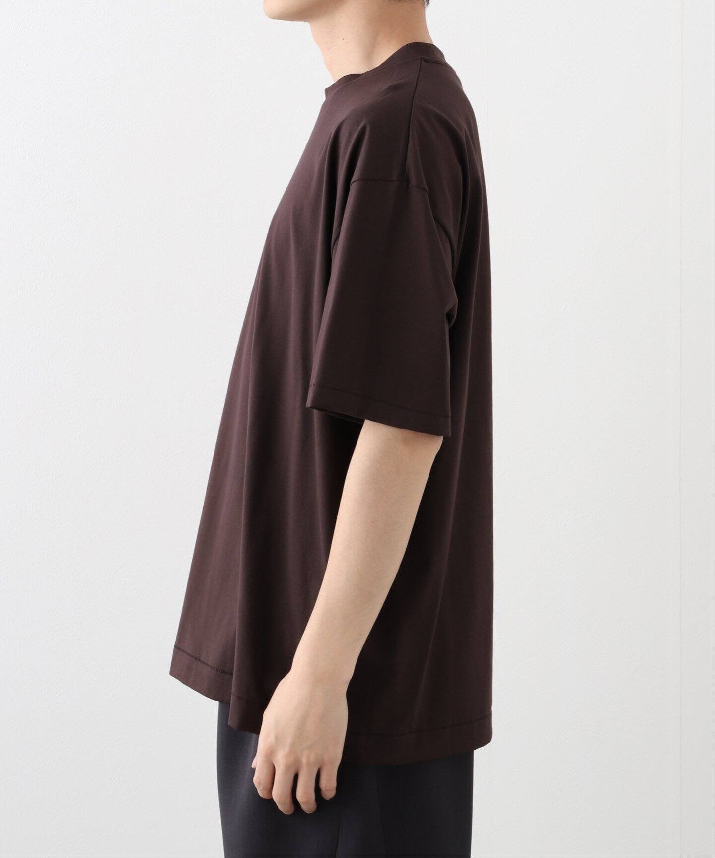 ATON パープル＆カーキ　半袖Tシャツ セール】 【セットアップ対応】カーゴポケット 半袖シャツ