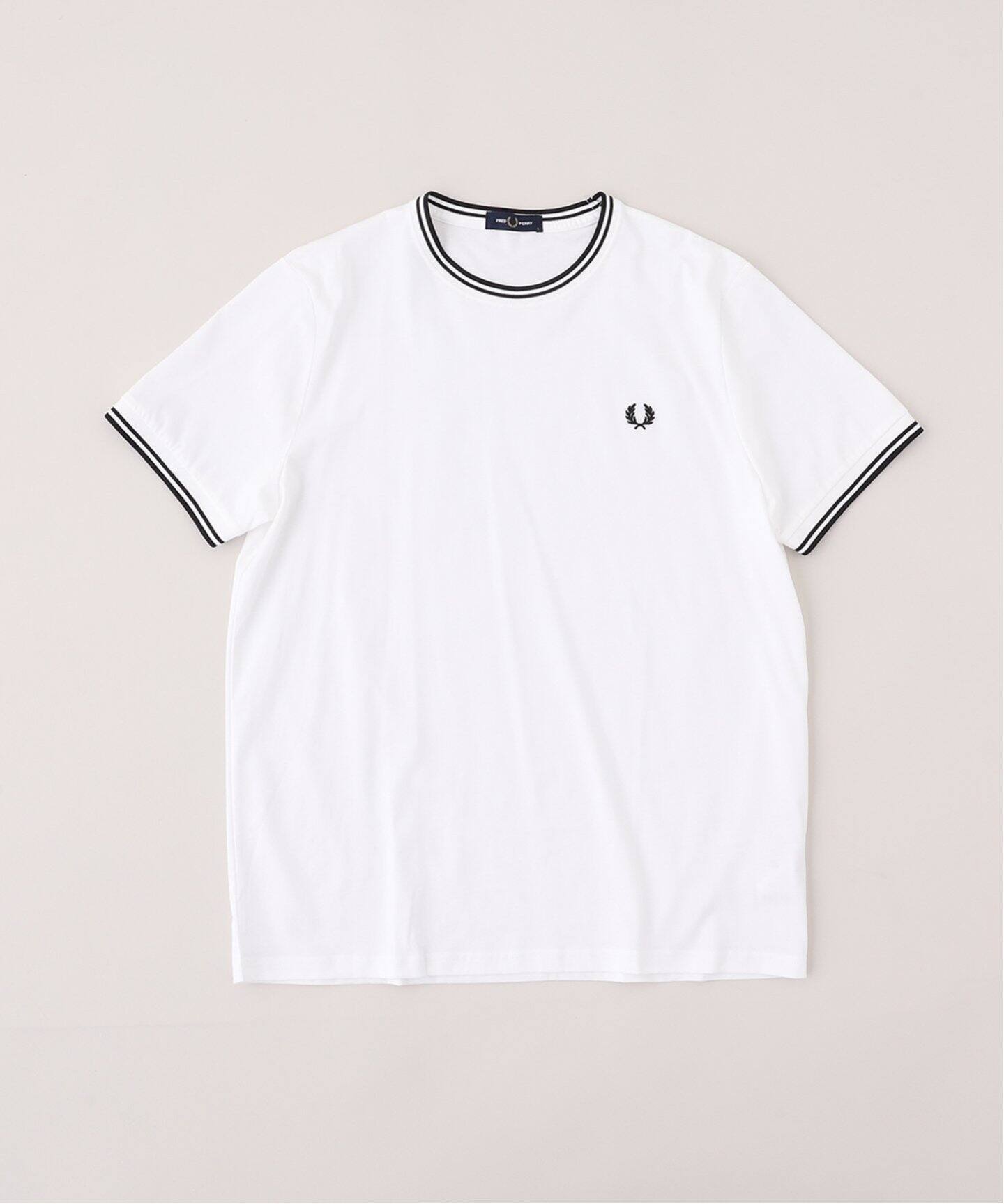 フレッドペリー Tシャツ カットソー ツイン ティップTシャツ クルーネック メンズ FRED PERRY M1588 TWIN TIPPED T SHIRT FRED PERRY フレッドペリー クルーネック半袖Tシャツ M1588