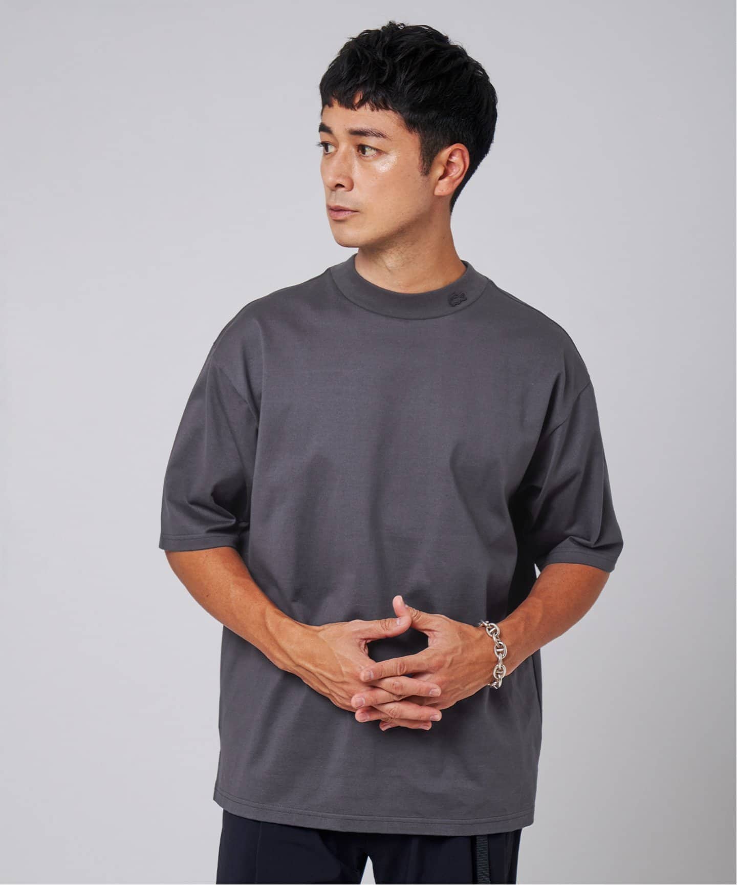 LACOSTE (ラコステ) 別注 モックネック Tシャツ（Tシャツ／カットソー