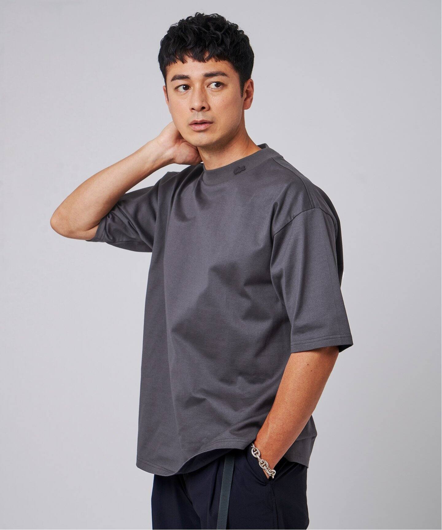 LACOSTE (ラコステ) 別注 モックネック Tシャツ（Tシャツ／カットソー
