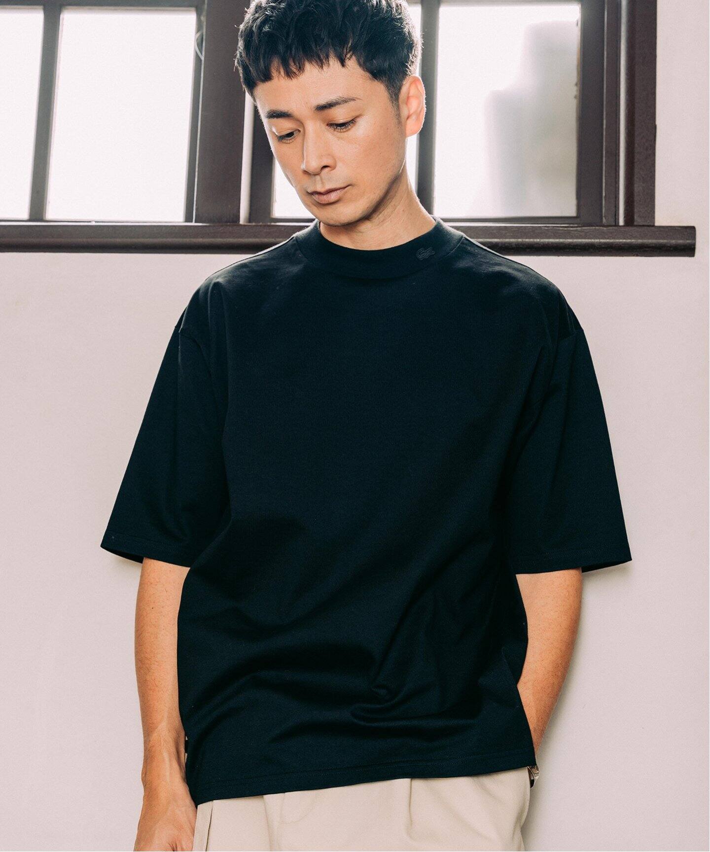 別注品。LACOSTE for EDIFICE モックネックTシャツ LACOSTE (ラコステ) 別注 モックネック Tシャツ(Tシャツ