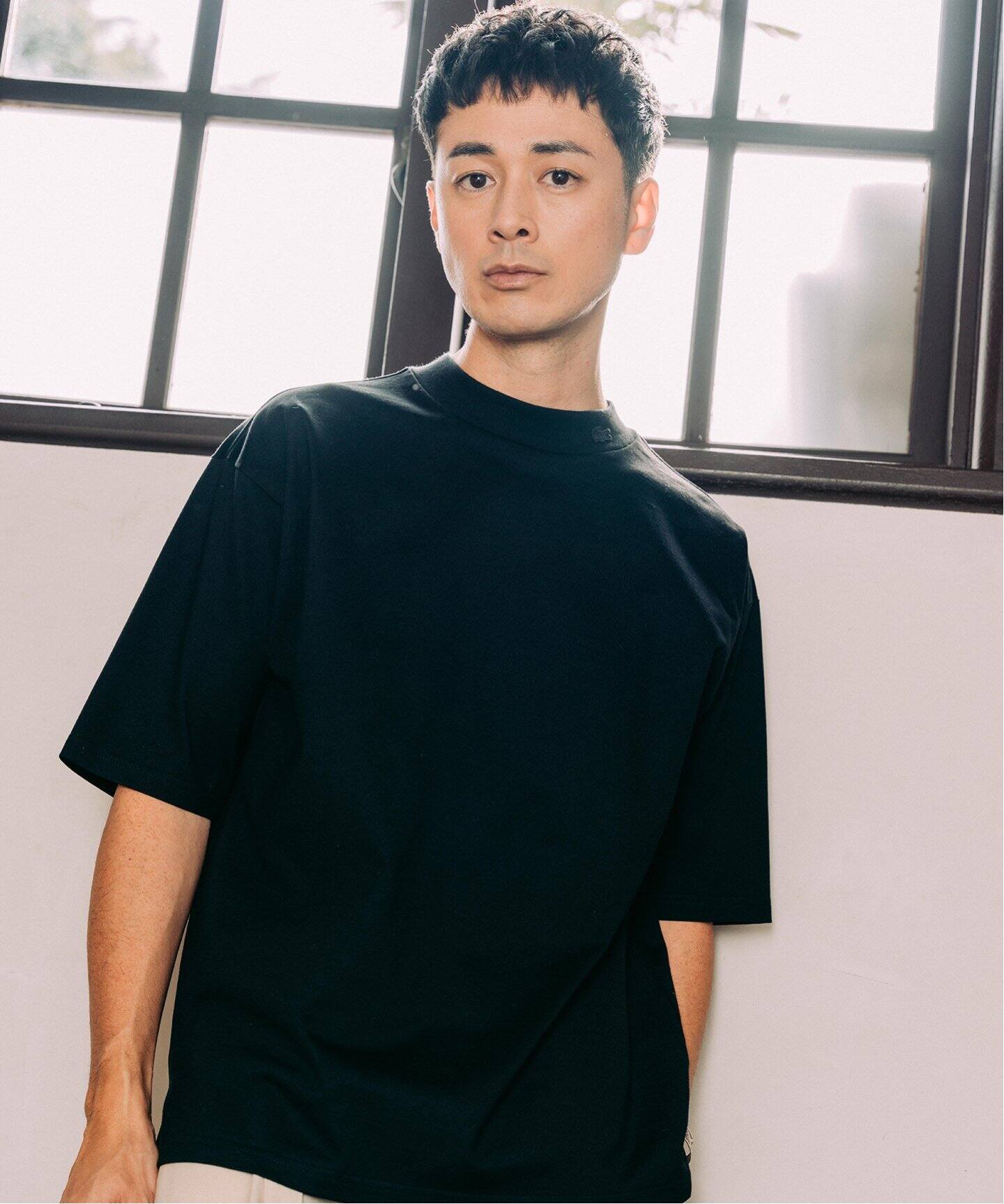 【別注・完売必至 国内発】 LACOSTE モックネック Tシャツ LACOSTE (ラコステ) 別注 モックネック Tシャツ（Tシャツ
