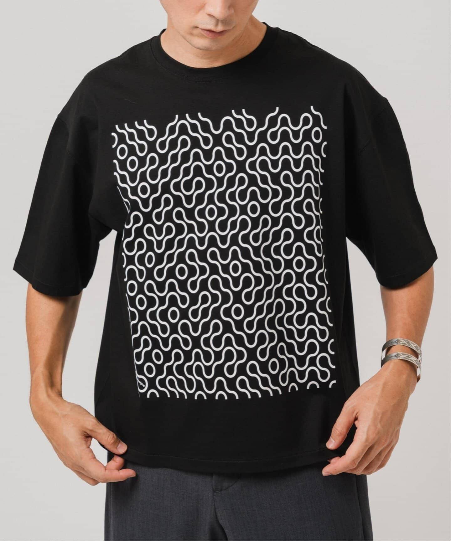 エディフィス（EDIFICE）/PLASTIC IMAGINE (プラスチックイマジン) 別注 Algowave Tシャツ PLASTIC IMAGINE (プラスチックイマジン) 別注 Algowave Tシャツ（T