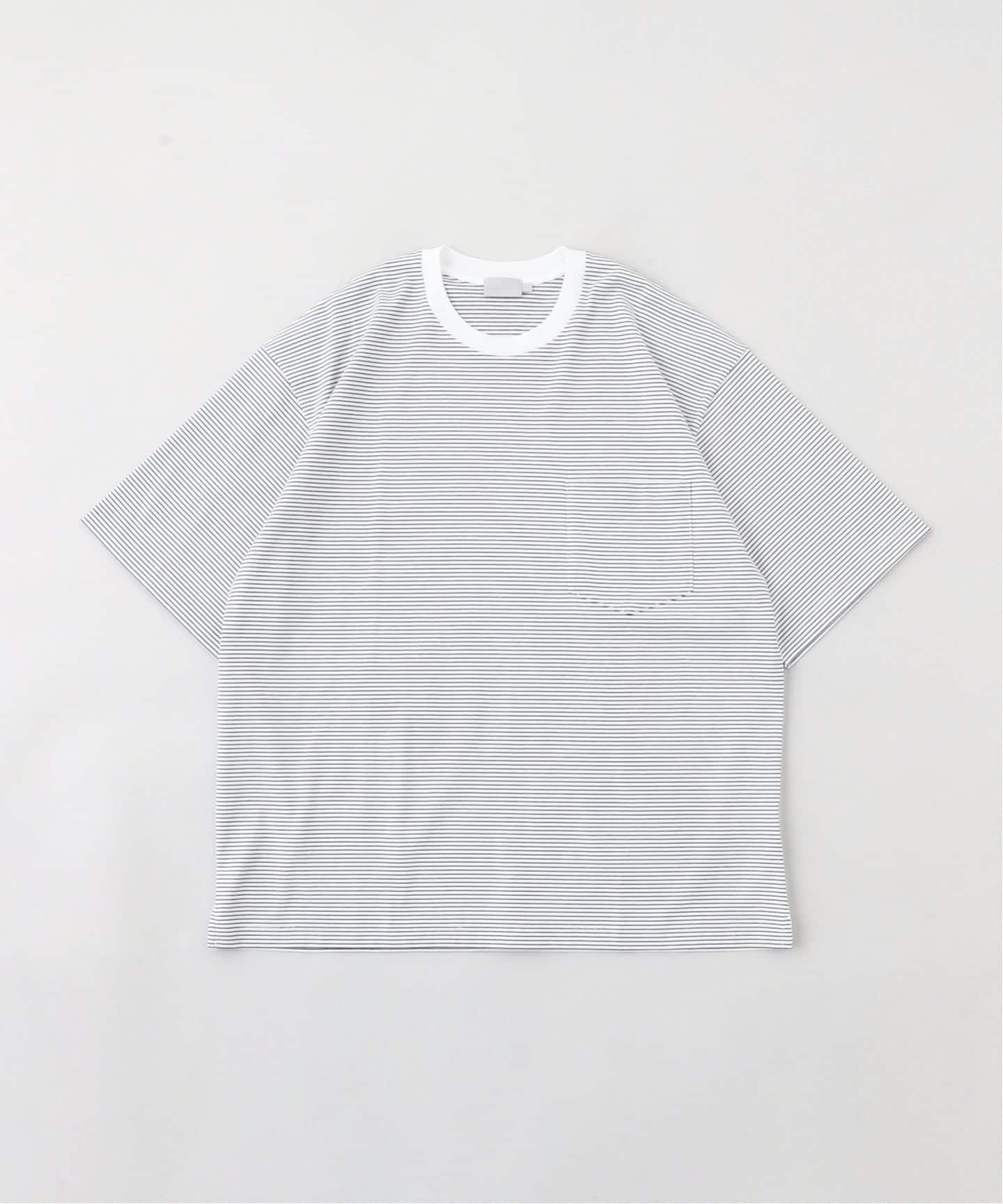 handvaerk (ハンドバーク) 60/2 S/S BIG T-SHIRT -STRIPE-