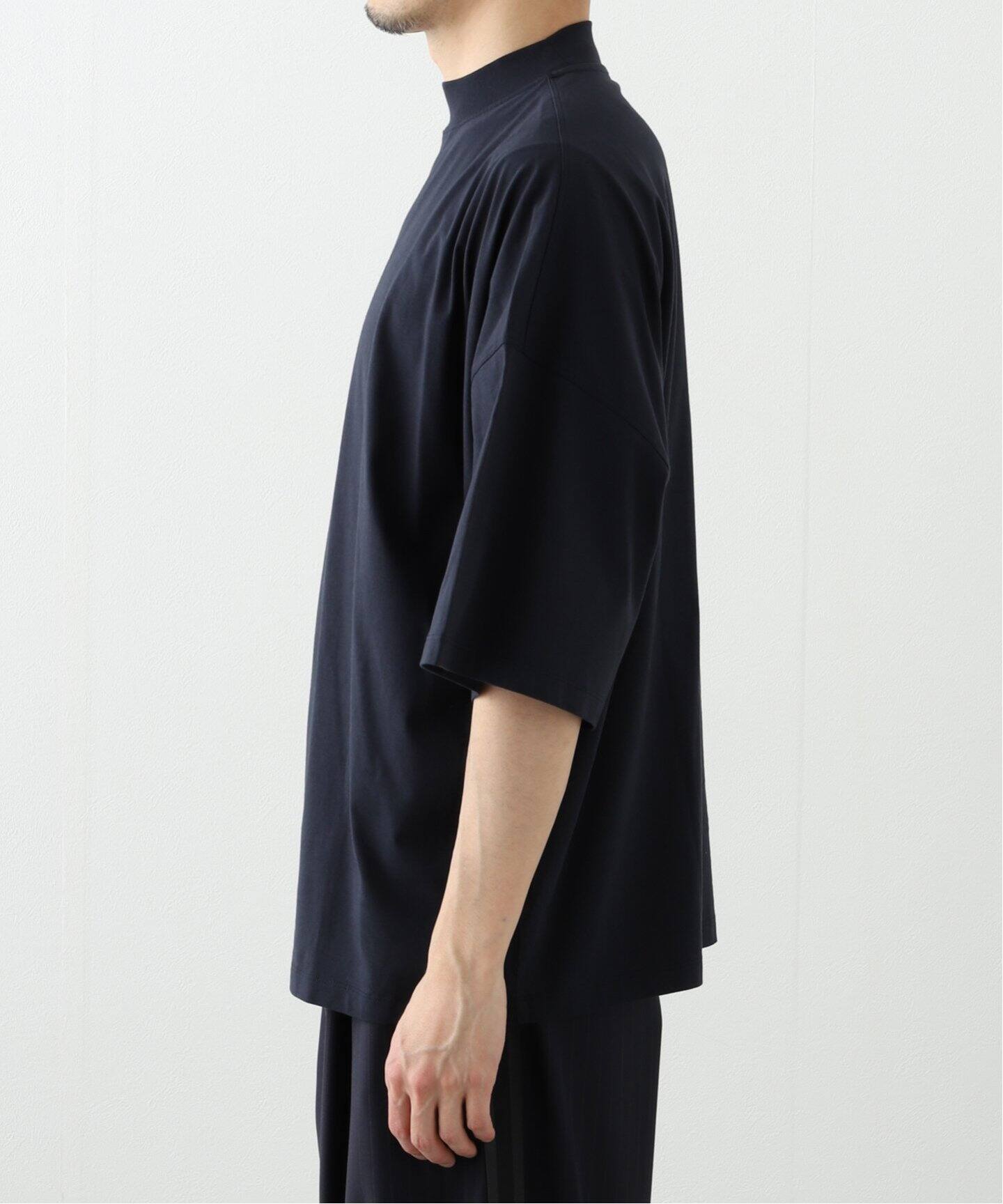 JIL SANDER (ジルサンダー) RIBBED H-NECK BOXY T-SHIRT