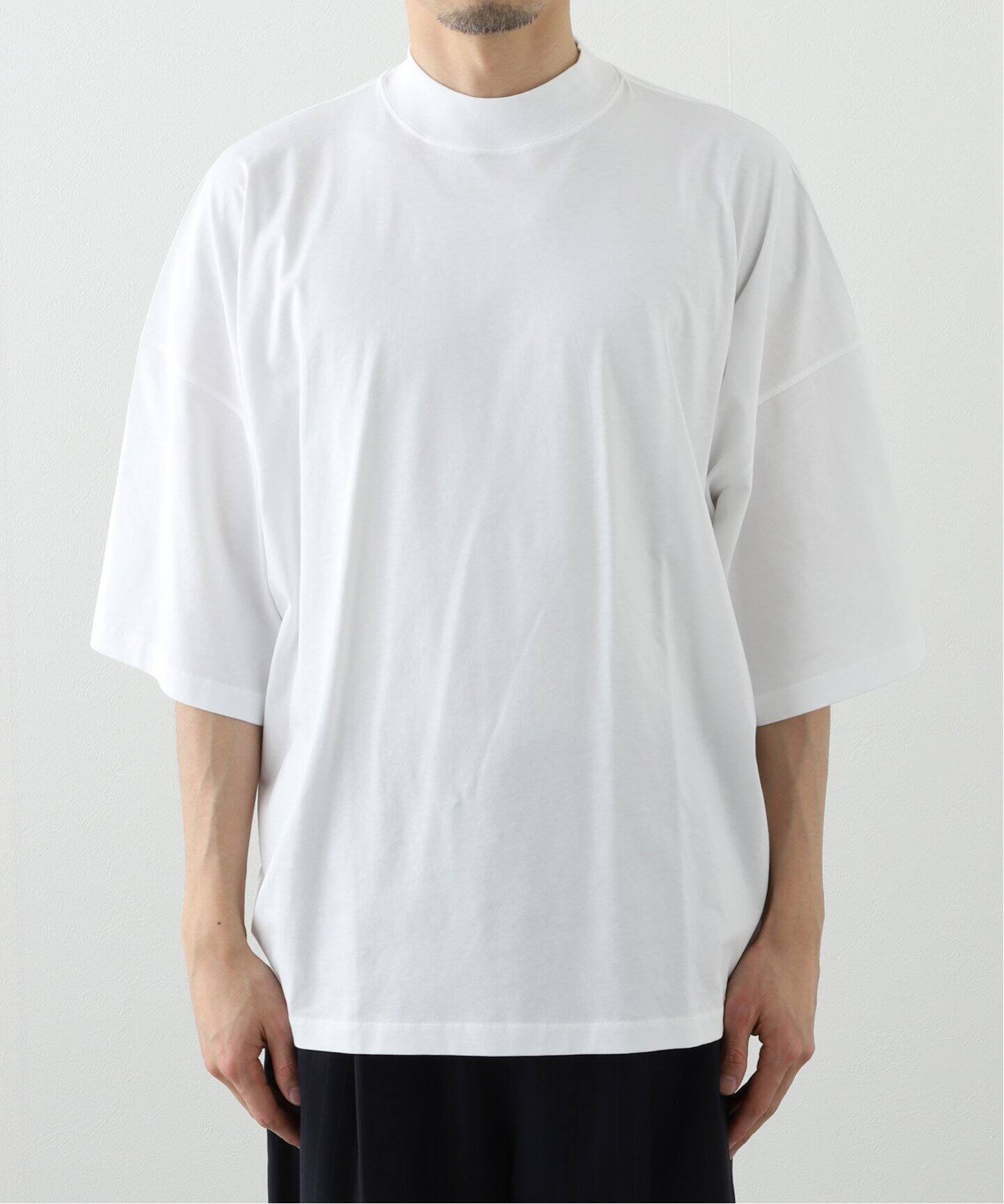 JIL SANDER (ジルサンダー) RIBBED H-NECK BOXY T-SHIRT 