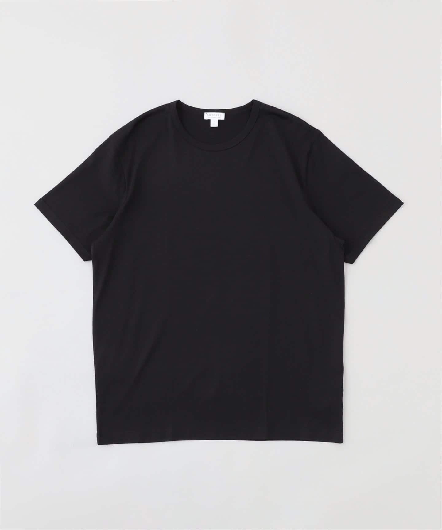 C426-72 SUNSPEL サンスペル 半袖 Tシャツ ティシャツ クラシックTシャツ （Black）| Sunspel