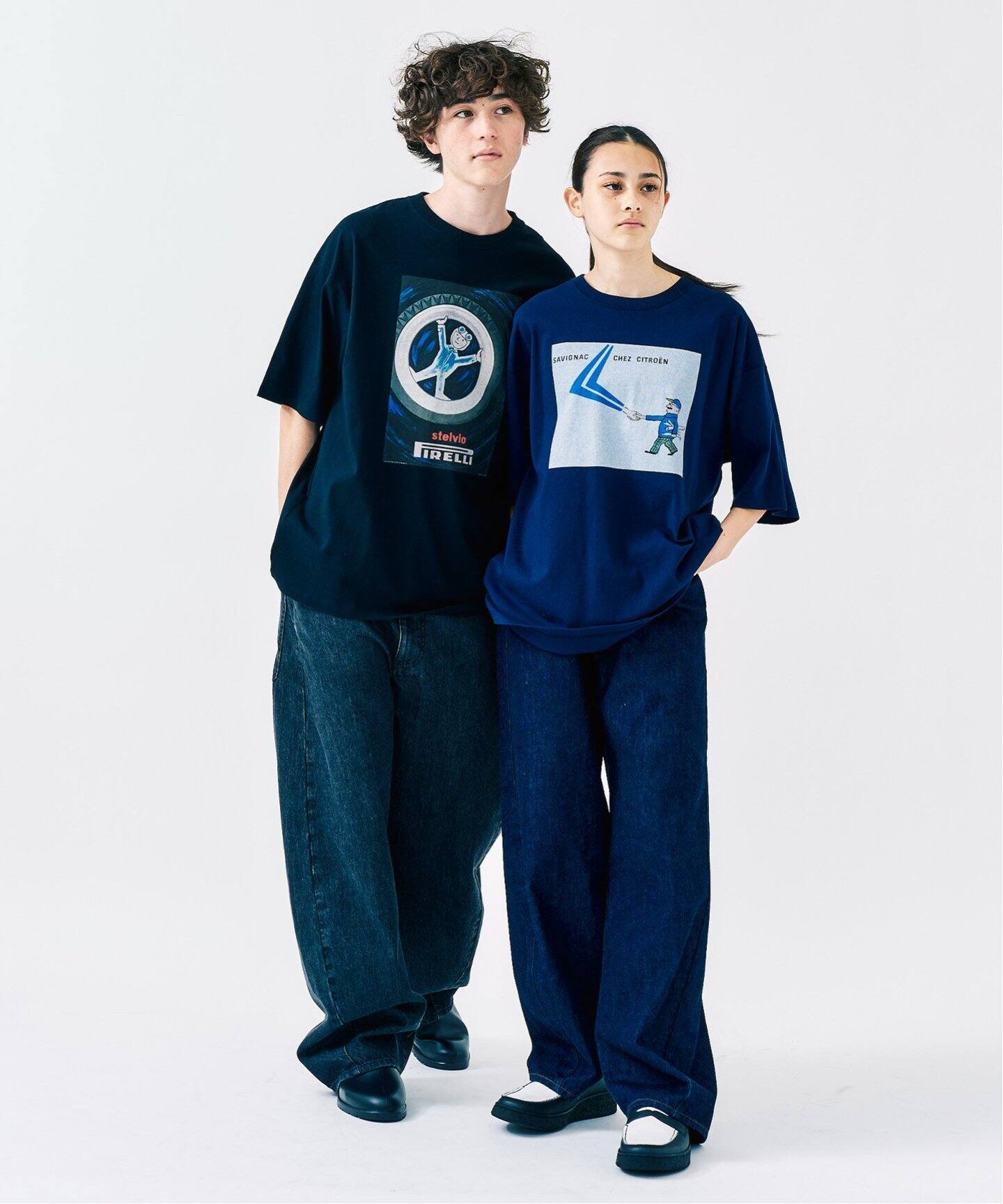 追加》SAVIGNAC 別注 French Company プリントTシャツ 2（Tシャツ
