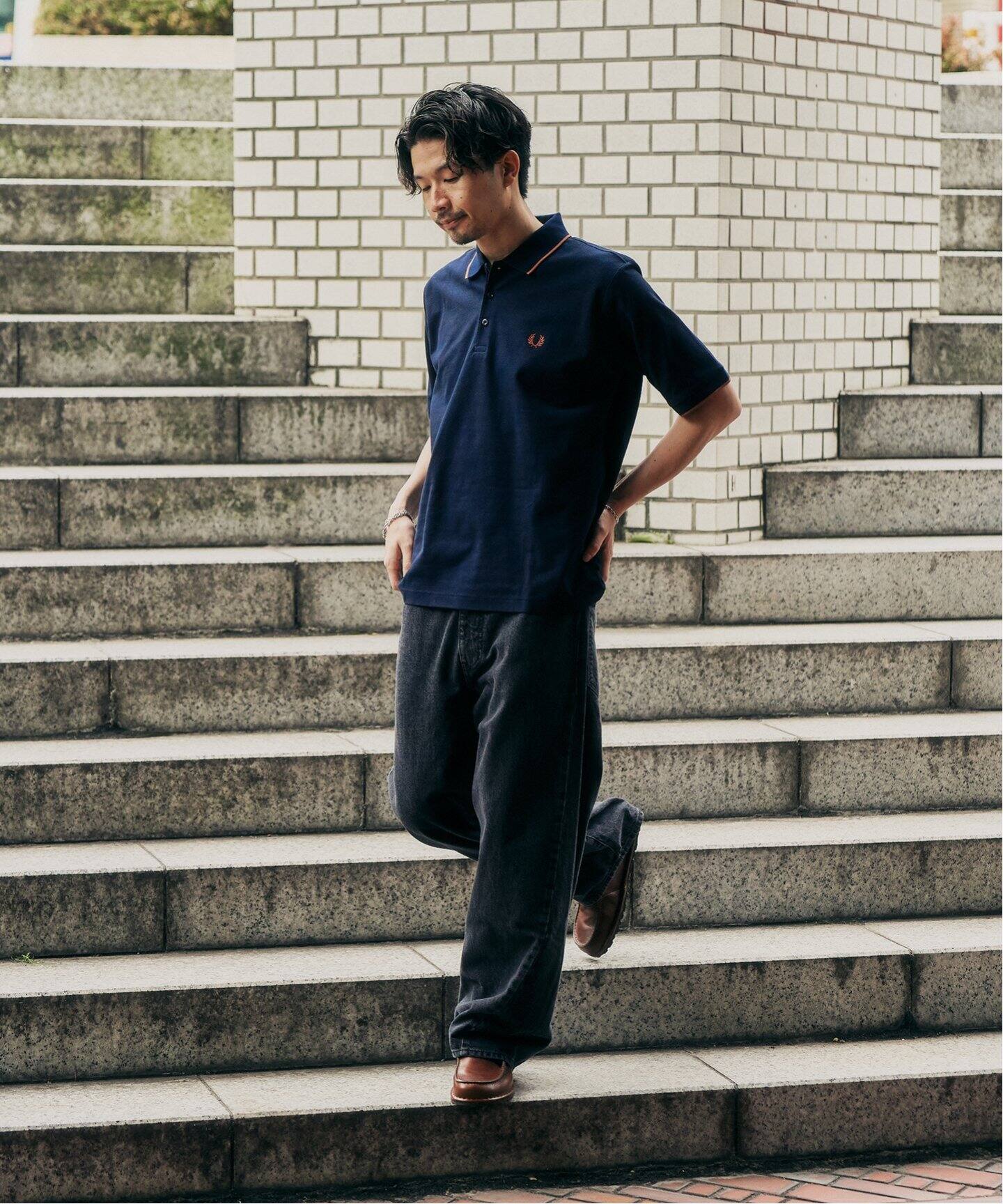 FRED PERRY 417別注 Textured Single Tipped Sh（ポロシャツ）｜417