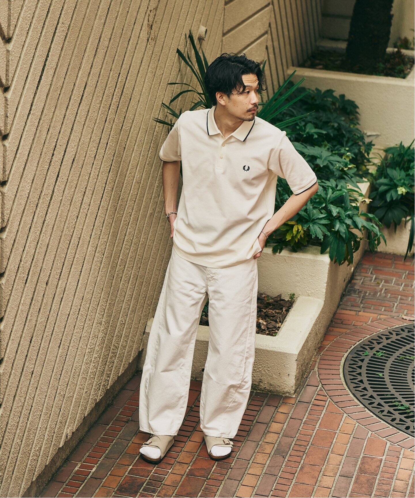 FRED PERRY 417別注 Textured Single Tipped Sh（ポロシャツ）｜417