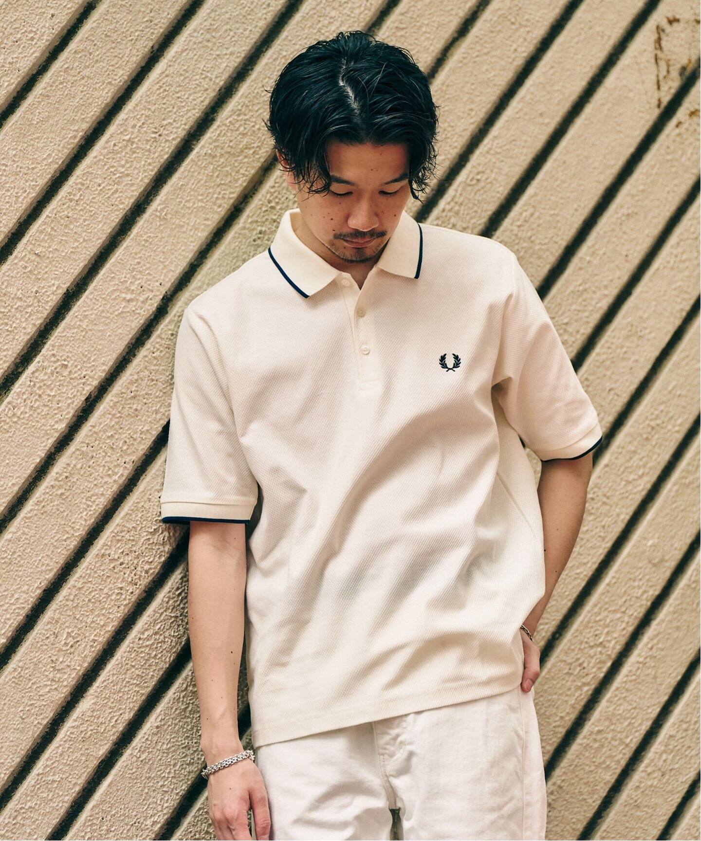 FRED PERRY 417別注 Textured Single Tipped Sh（ポロシャツ