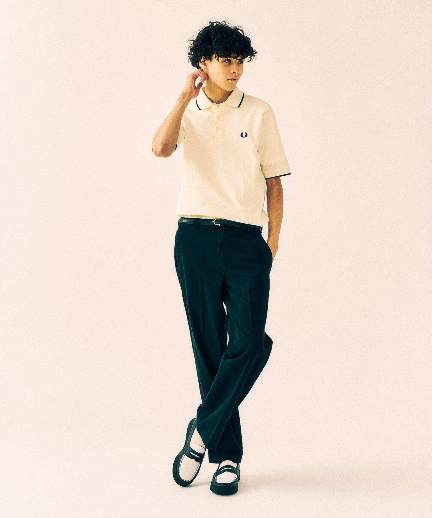 FRED PERRY 417別注 Textured Single Tipped Sh（ポロシャツ