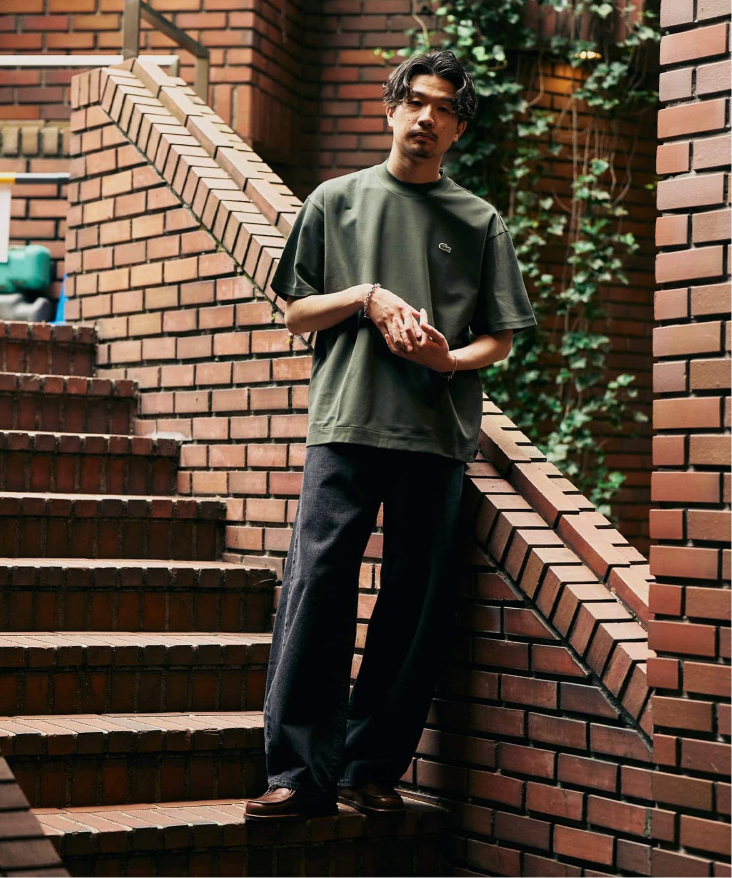 LACOSTE / ラコステ 417別注 マイクロカノコ モックネックTEE（T
