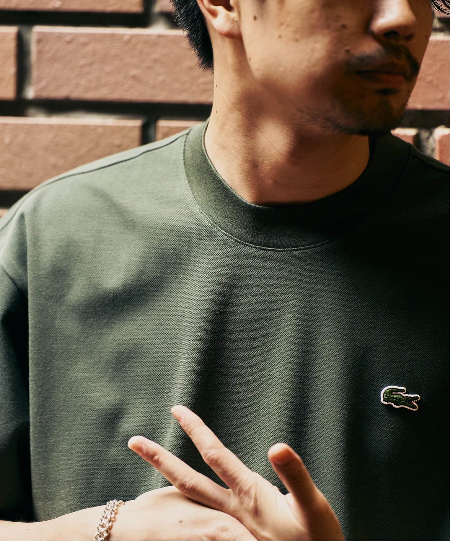 LACOSTE Tシャツ セール】 アウトラインクロックポケットTシャツ （Tシャツ