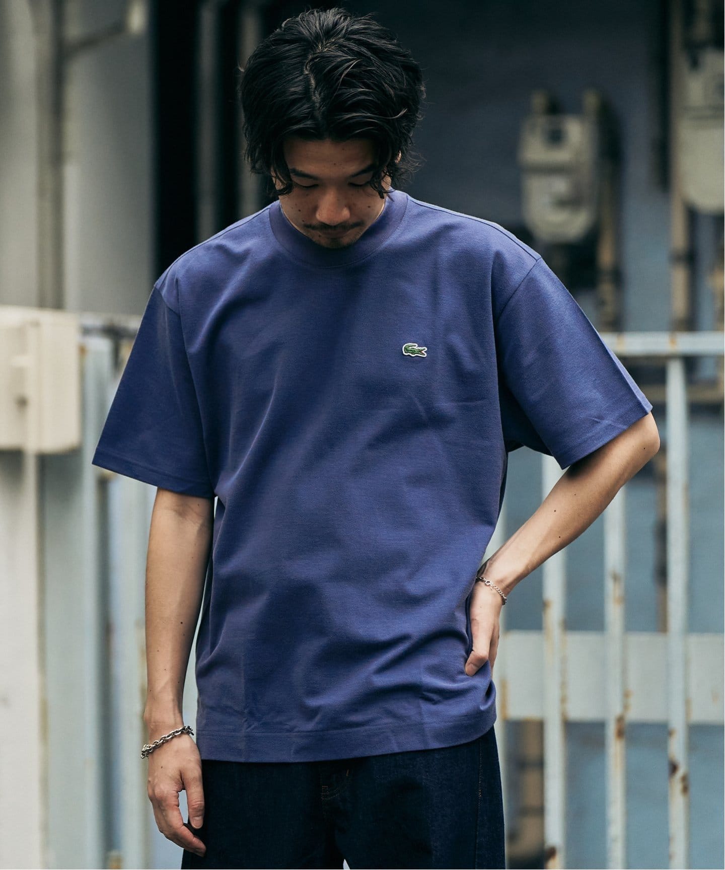 LACOSTE Tシャツ LACOSTE tシャツ / ラコステ 417別注 マイクロカノコ モック