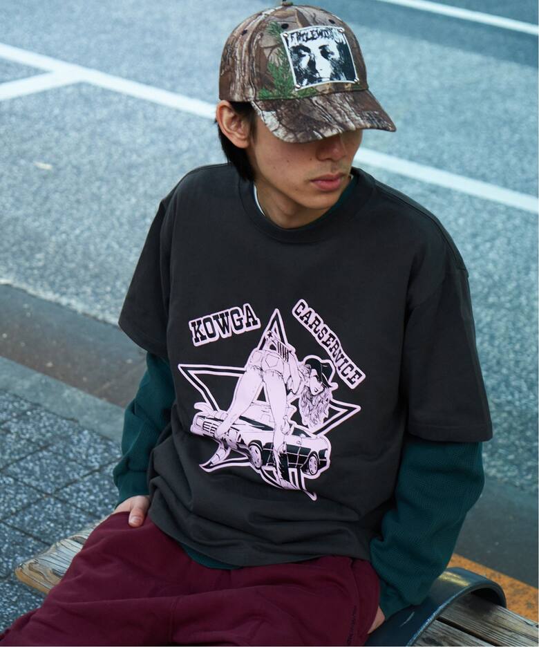 KOWGA / コウガ × CarService / カーサービス】カウ ガール Tシャツ（T 