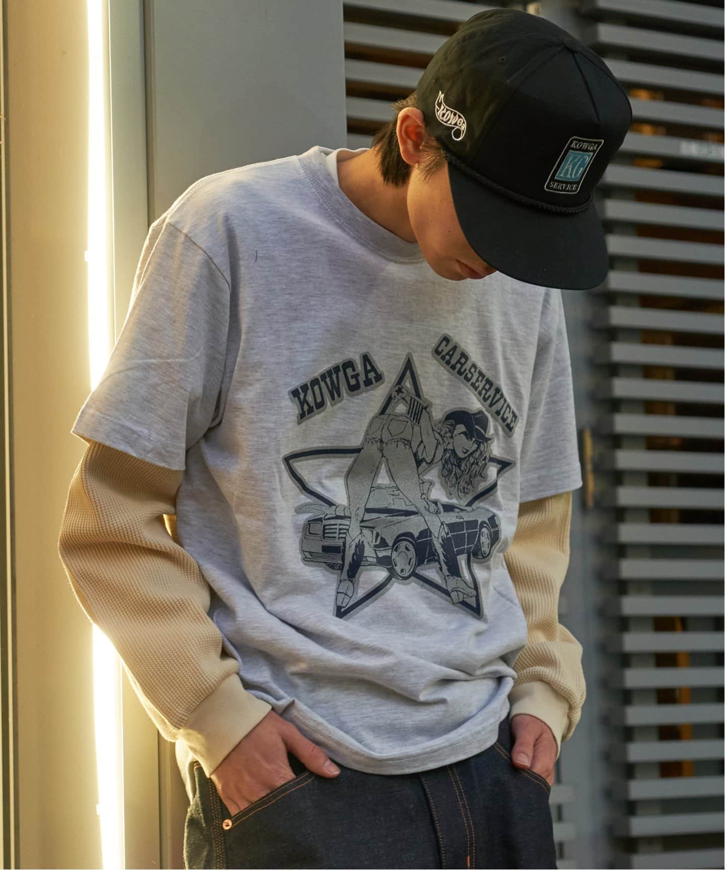 KOWGA / コウガ × CarService / カーサービス】カウ ガール Tシャツ（T