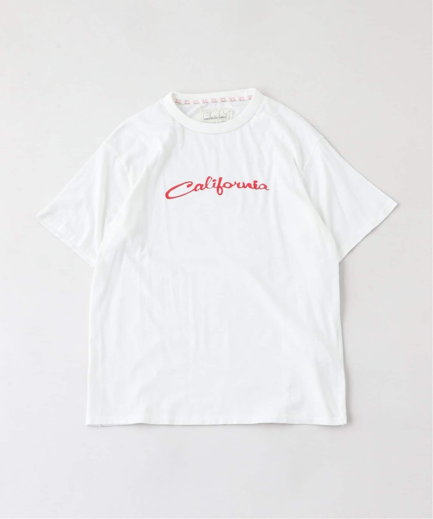 [ERL] “Erl California”ロゴ 半袖Tシャツ ERL California Signature T-Shirt in Off-White | SVD USA