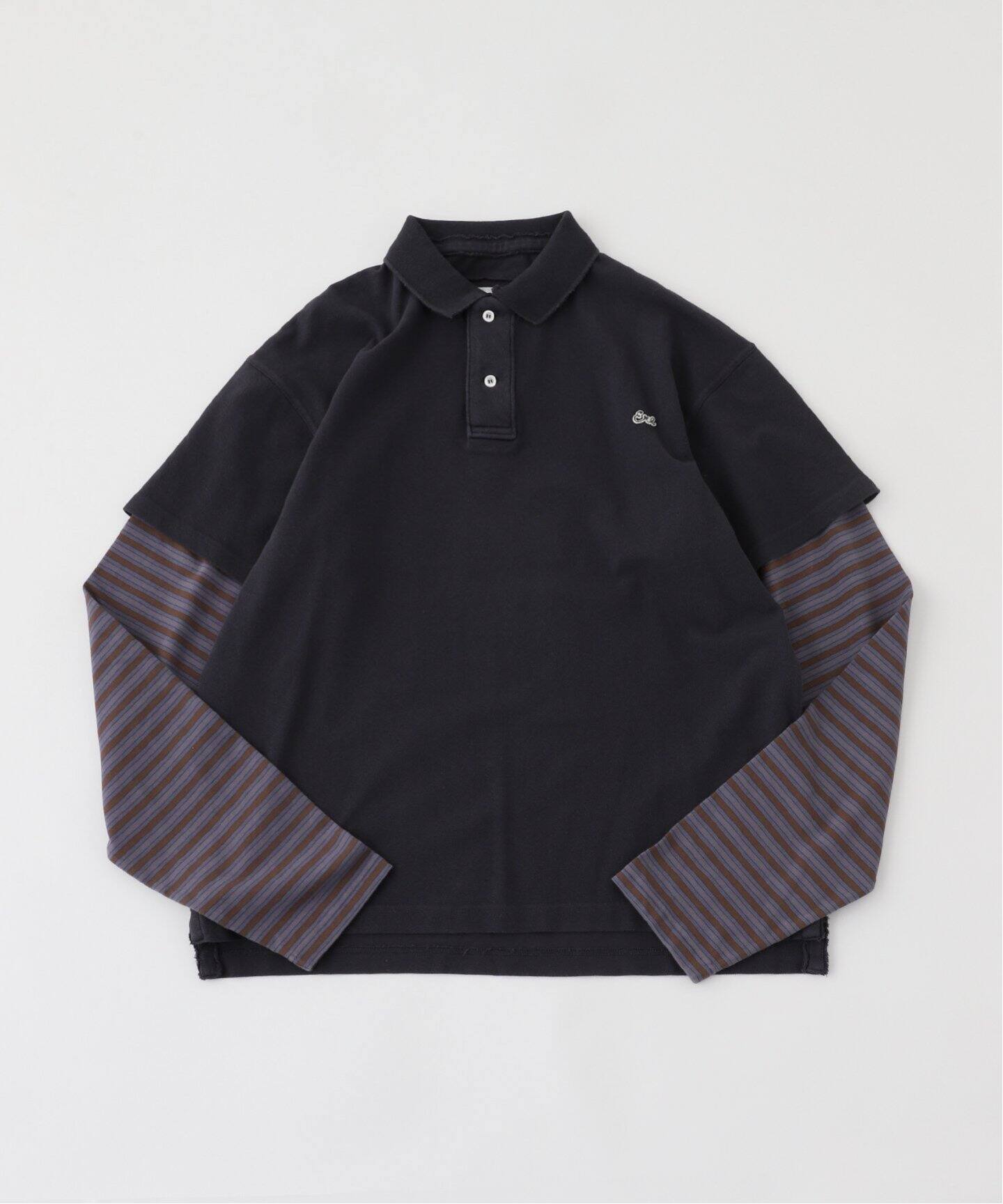 ERL / イーアールエル UNISEX DOUBLE SLEEVE P0LO T-SHIRT KNIT