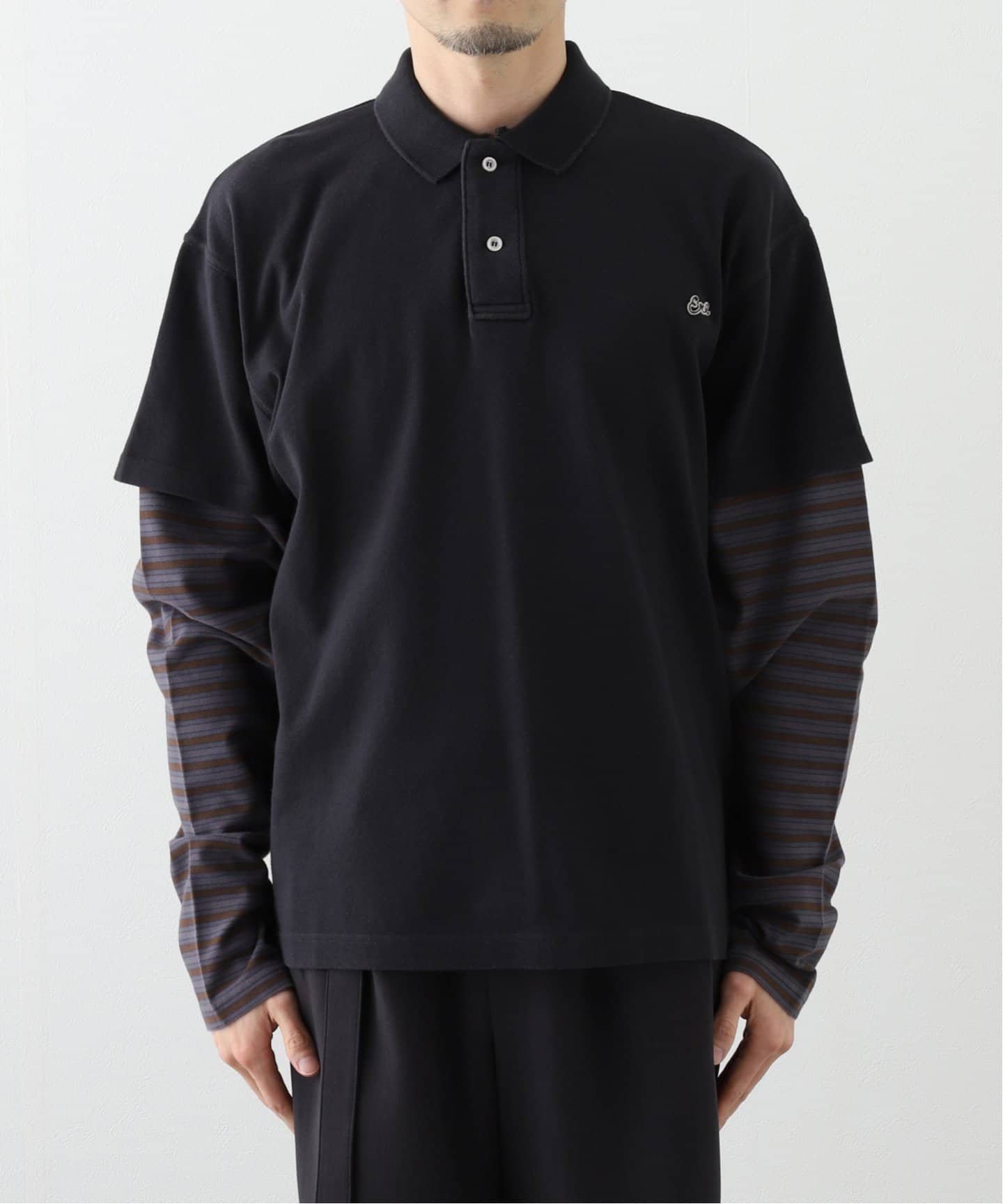ERL / イーアールエル UNISEX DOUBLE SLEEVE P0LO T-SHIRT KNIT