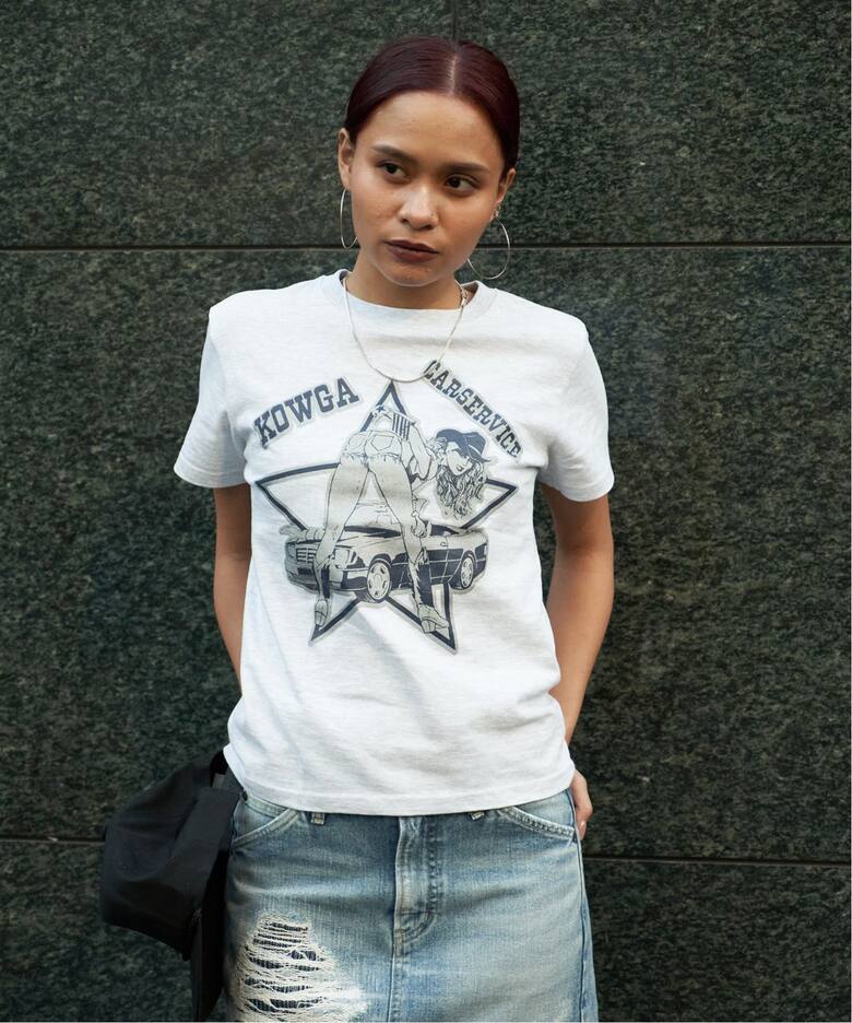 KOWGA / コウガ × CarService / カーサービス】カウ ガール Tシャツ（T 