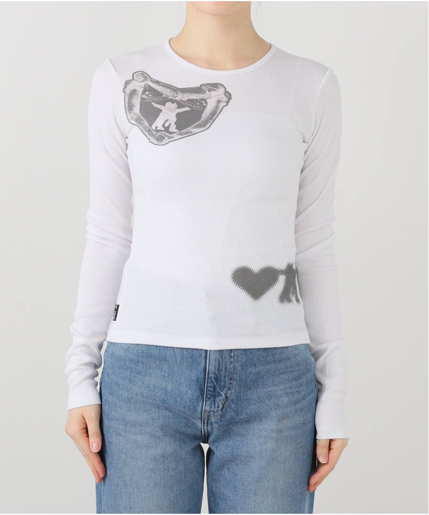 OPEN YY Knied RIBBED YY HUGHEART TOP