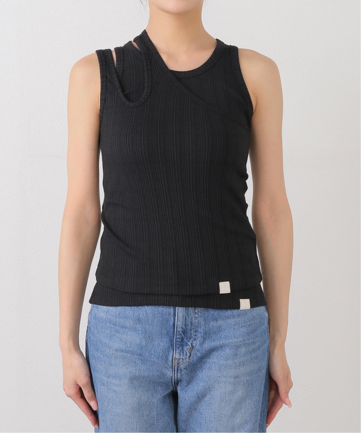 タンクトップ ノースリーブ 999HUMANITY / 999ヒューマニティ DOUBLE LAYER SLEEVELESS レディース 999HUMANITY / 999ヒューマニティ DOUBLE LAYER SLEEVELESS