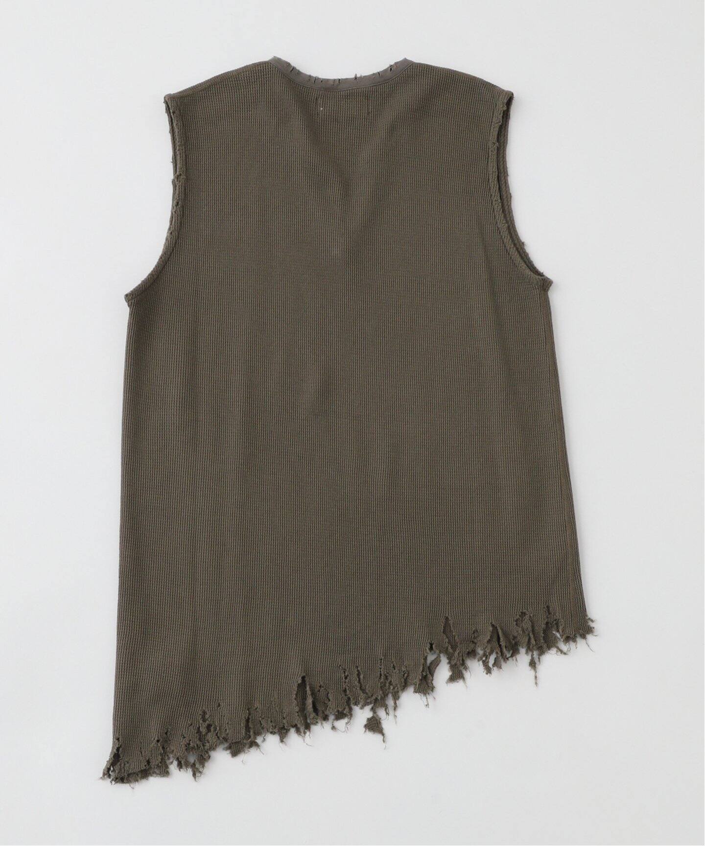 LAMROF / ラムロフ】BORO SLANTED SLEEVELESS（タンクトップ