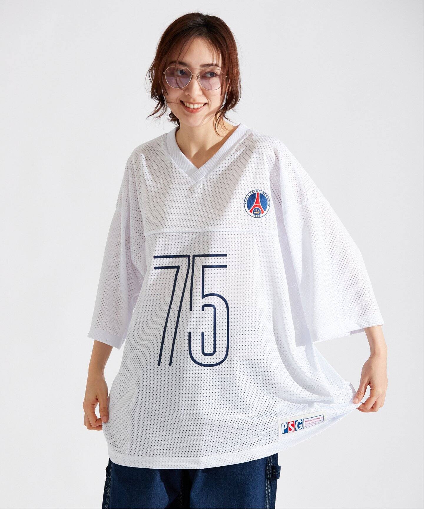 パリサンジェルマン Tシャツ XL ホワイト Kemari87 KISHISPO / パリサンジェルマン ワードマーク半袖T